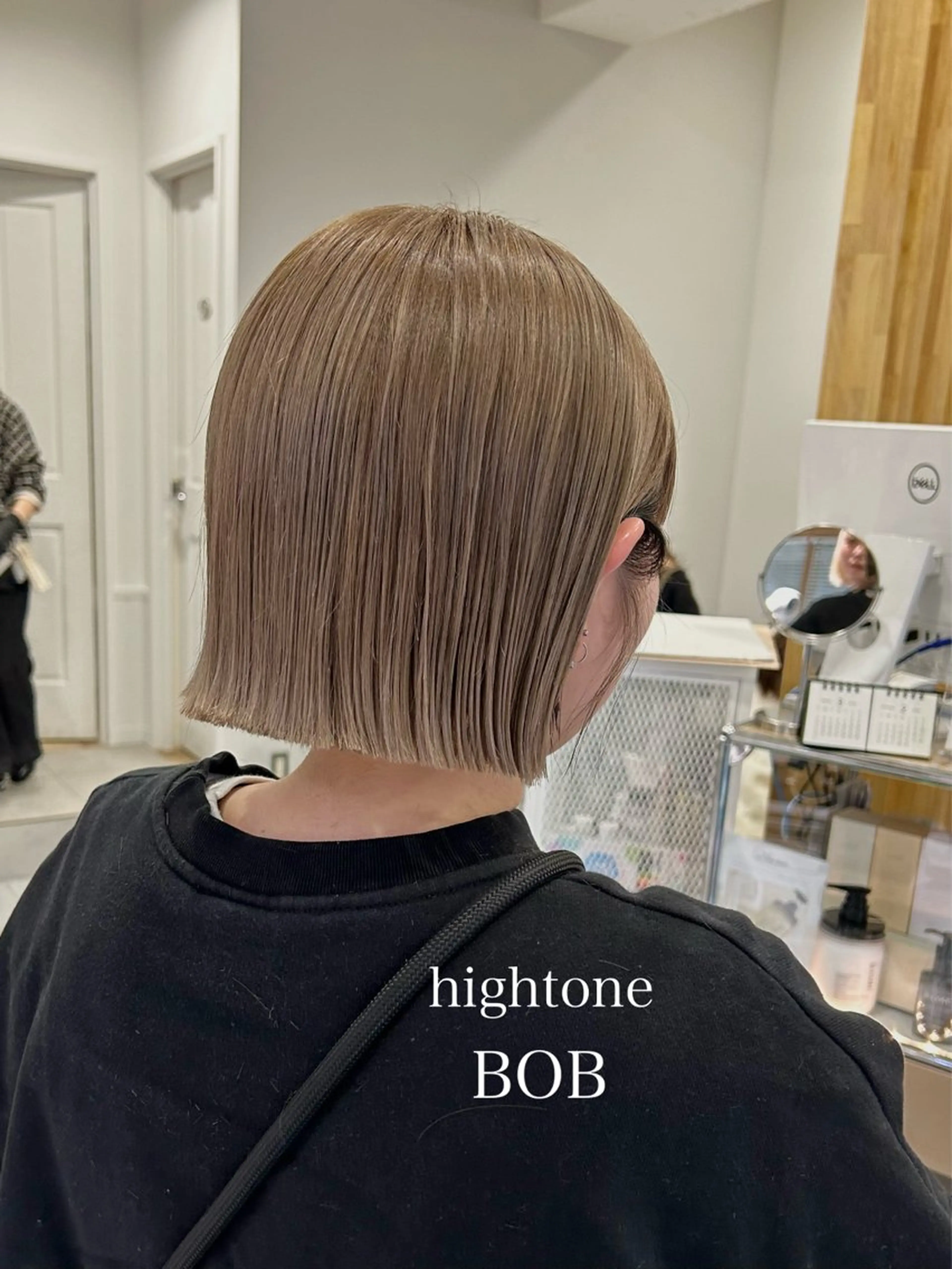 ショート カラー カット ヘアカラー トリートメント ぱつっとボブ/ 小野あかねのヘアスタイル