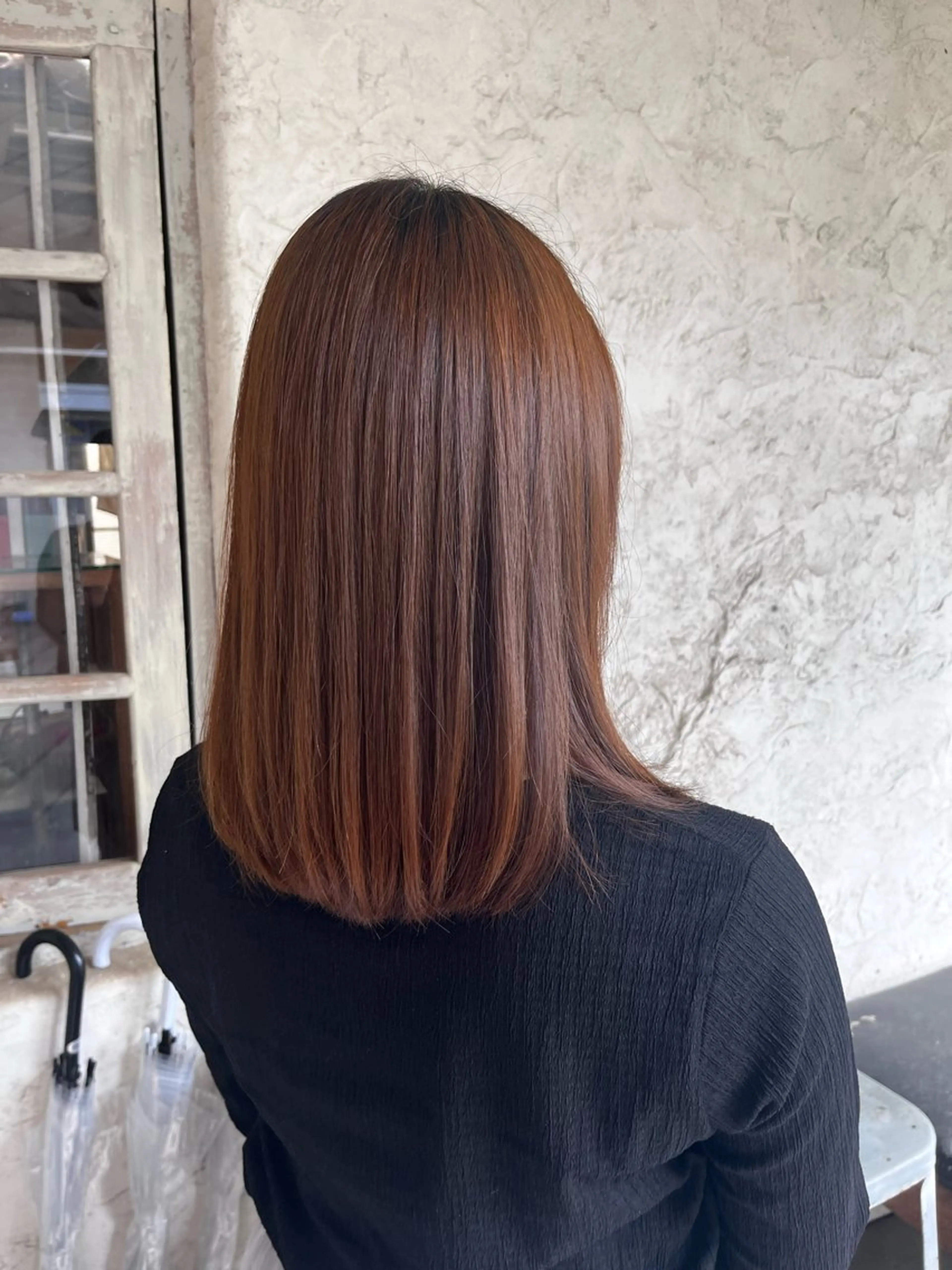 セミロング てづか りおのヘアスタイル