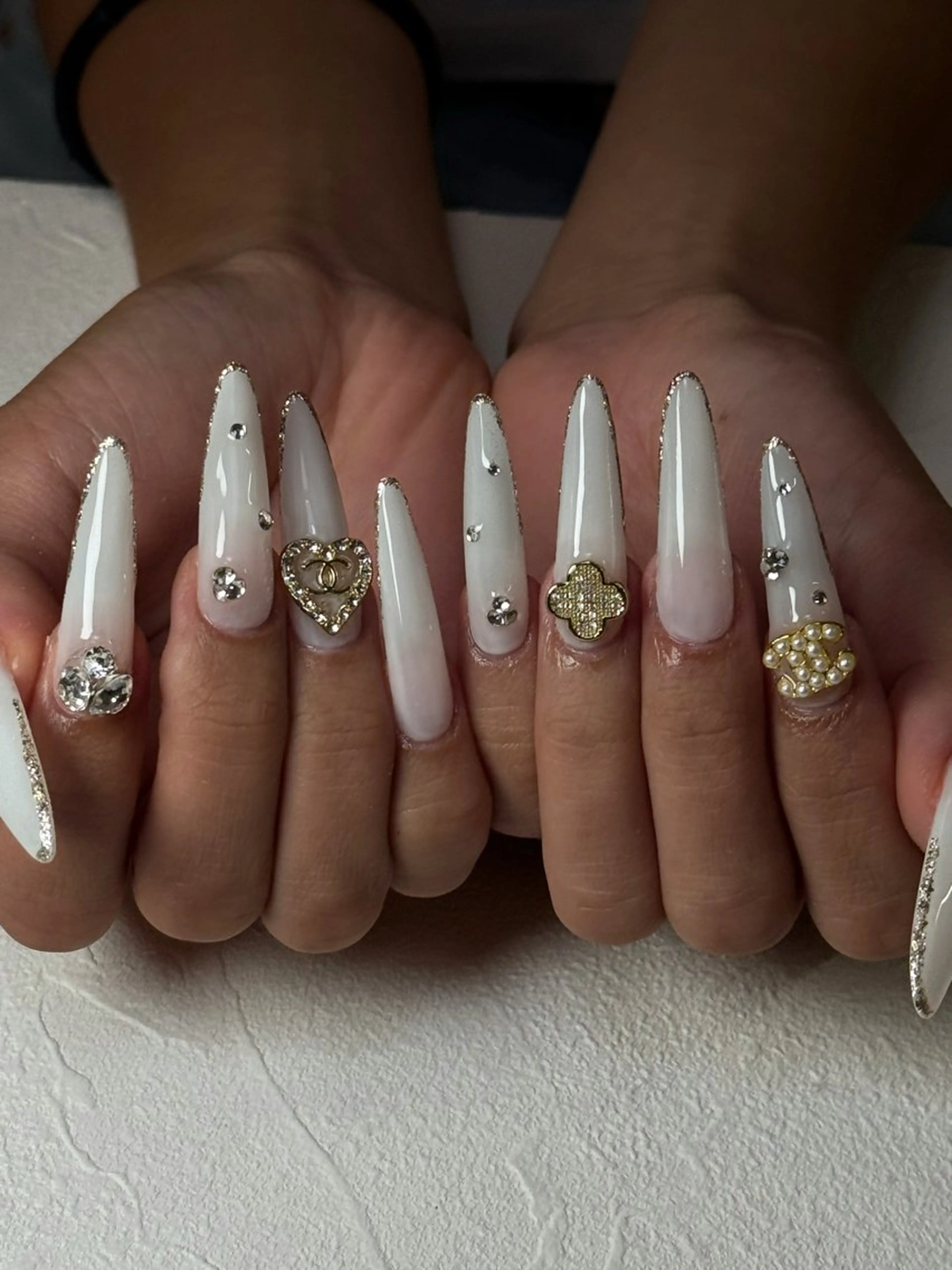 ロング Latte Nail 十三のネイルデザイン