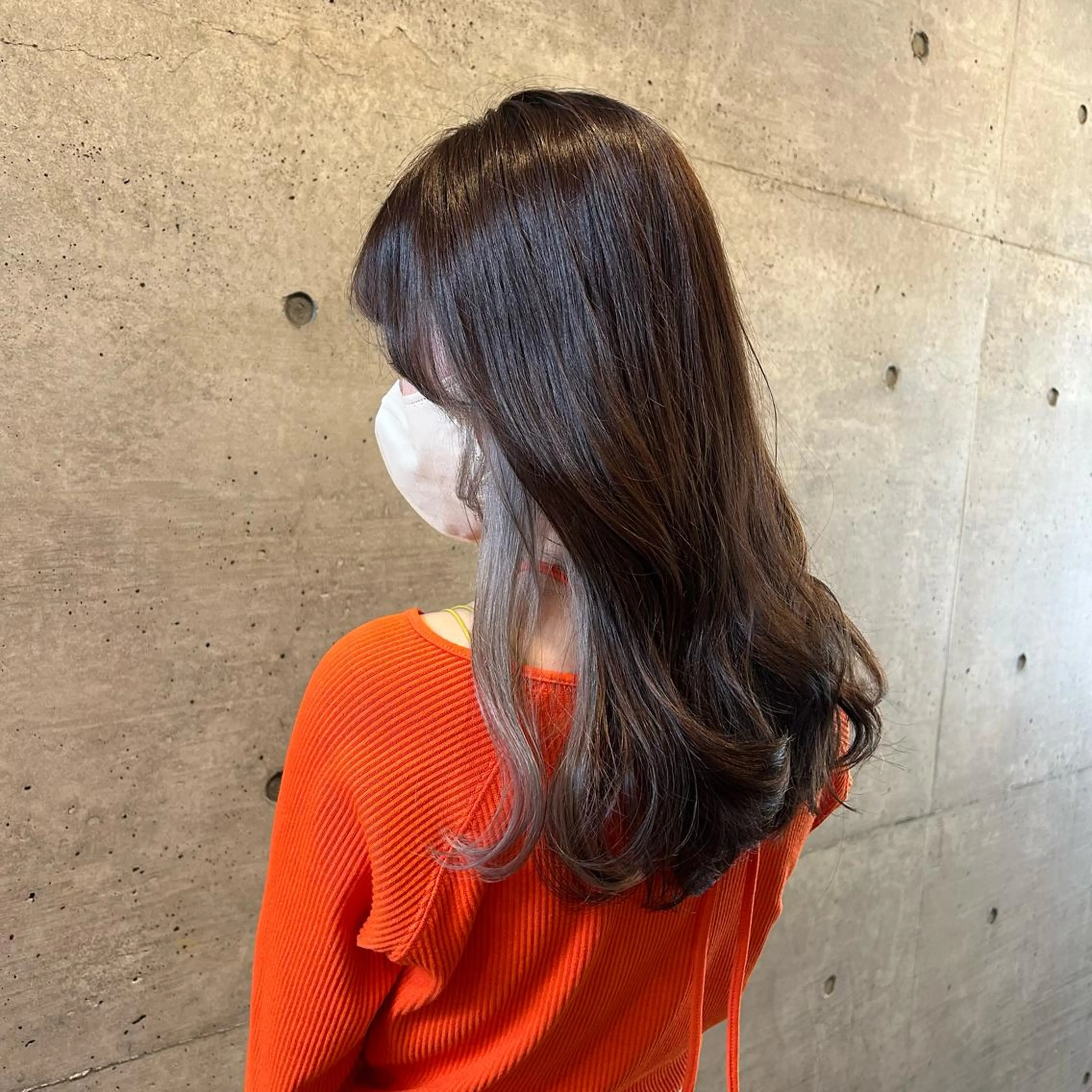 ロング カラー ブリーチ カット ヘアカラー トリートメント 後藤紗英/髪質改善 /オリーブベージュのヘアスタイル