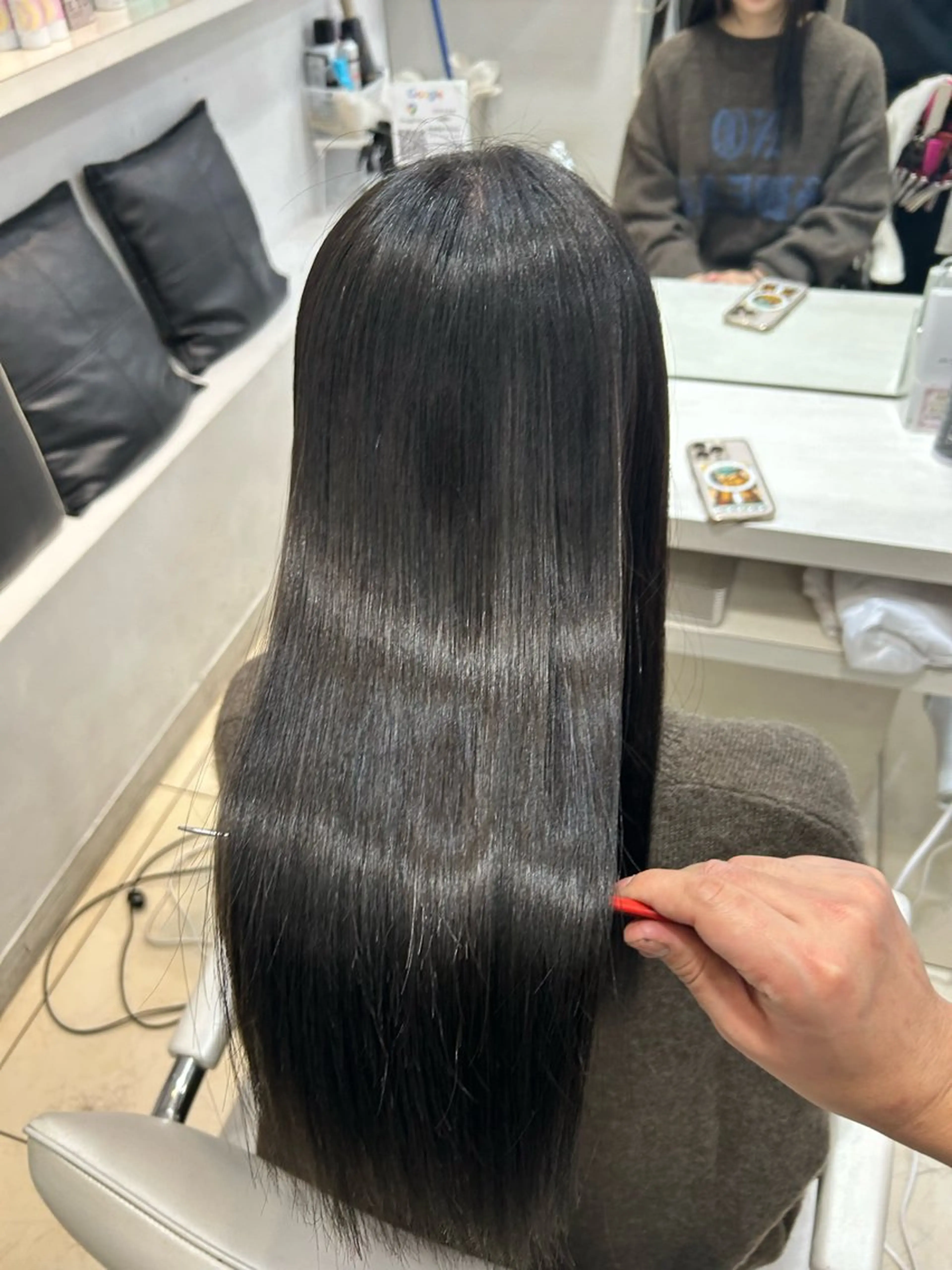 ロング ヘアカラー トリートメント 【髪質改善カラー】 瀧田嵐士🇰🇷のヘアスタイル