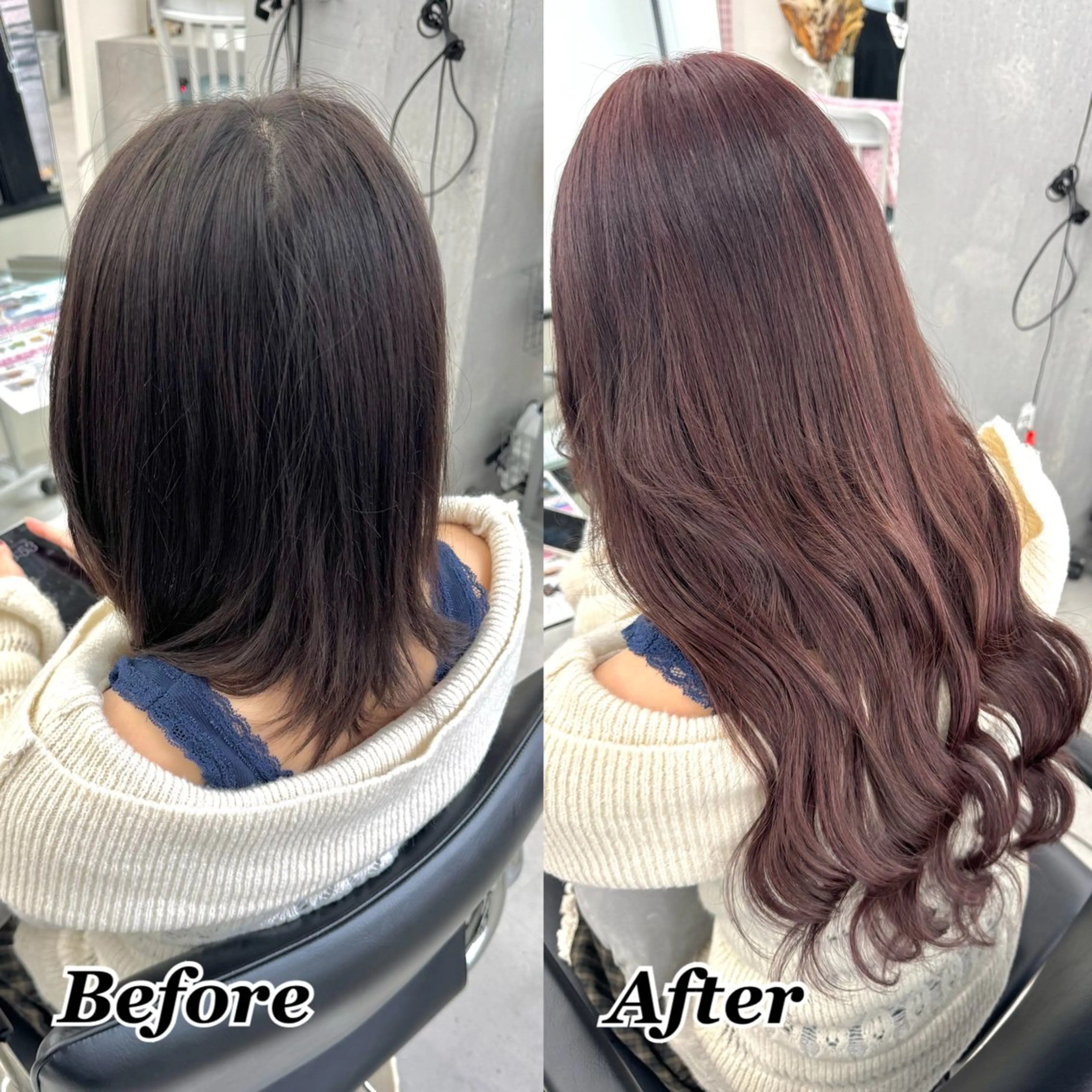 ヘアカラー エクステ ヘアメ🎀推しカラー 🥣横浜/しほ🧸のヘアスタイル