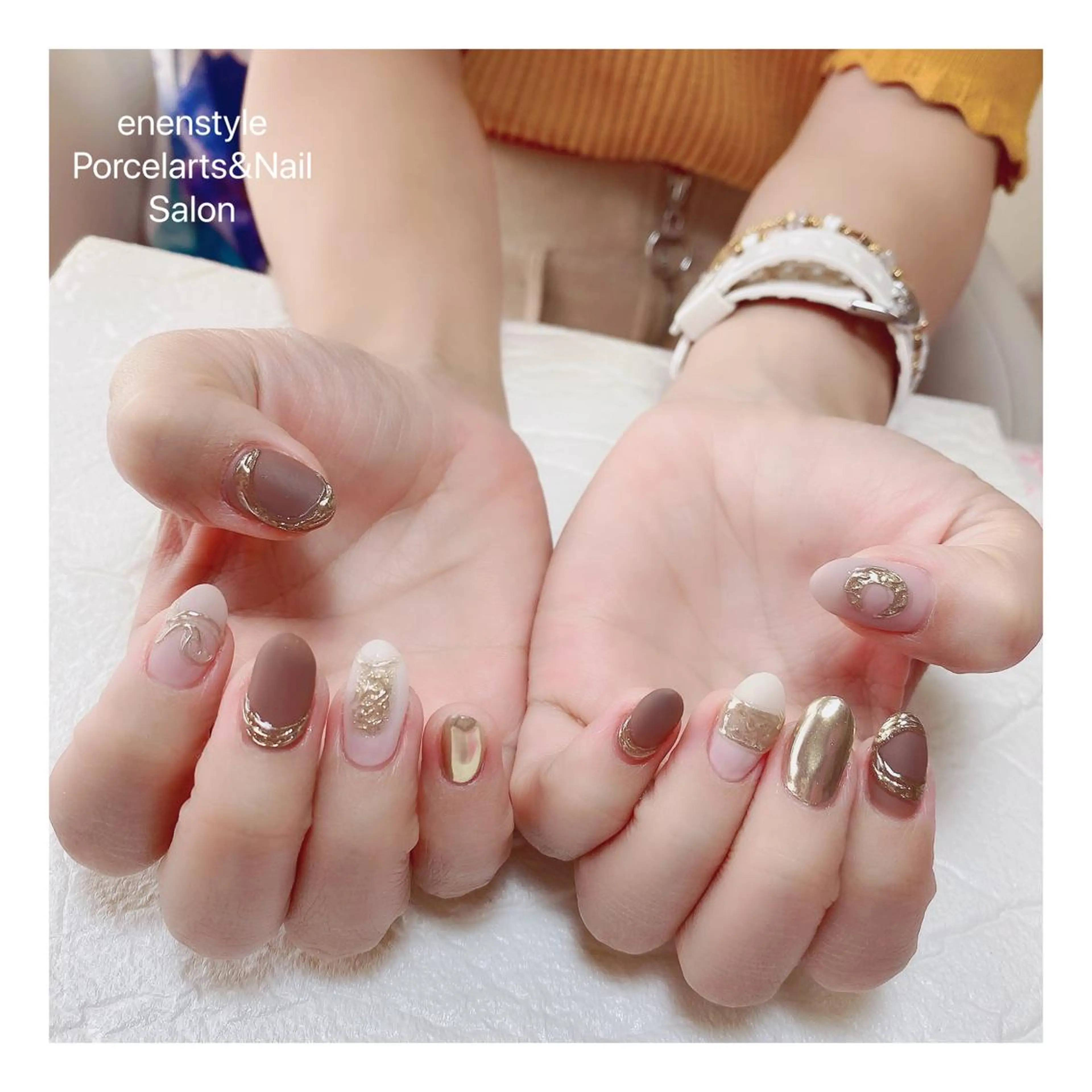 ミディアム ネイル 👑enen style👑のネイルデザイン