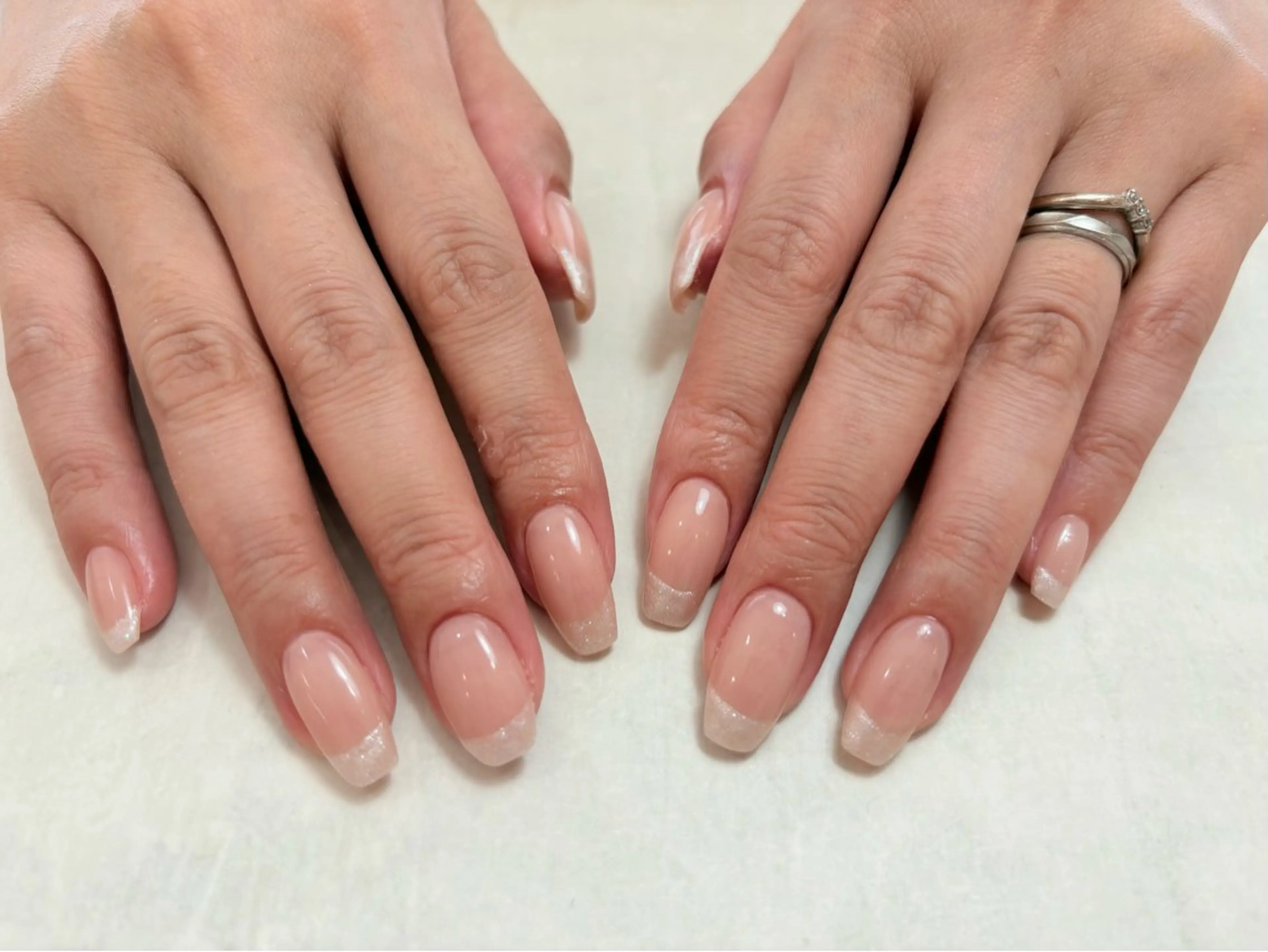 ネイル フレンチネイル キラキラネイル ラメ(グリッター) ワンカラーネイル ピンク PlusEhiku所属・Plus Ehiku /Ayakaのネイルデザイン