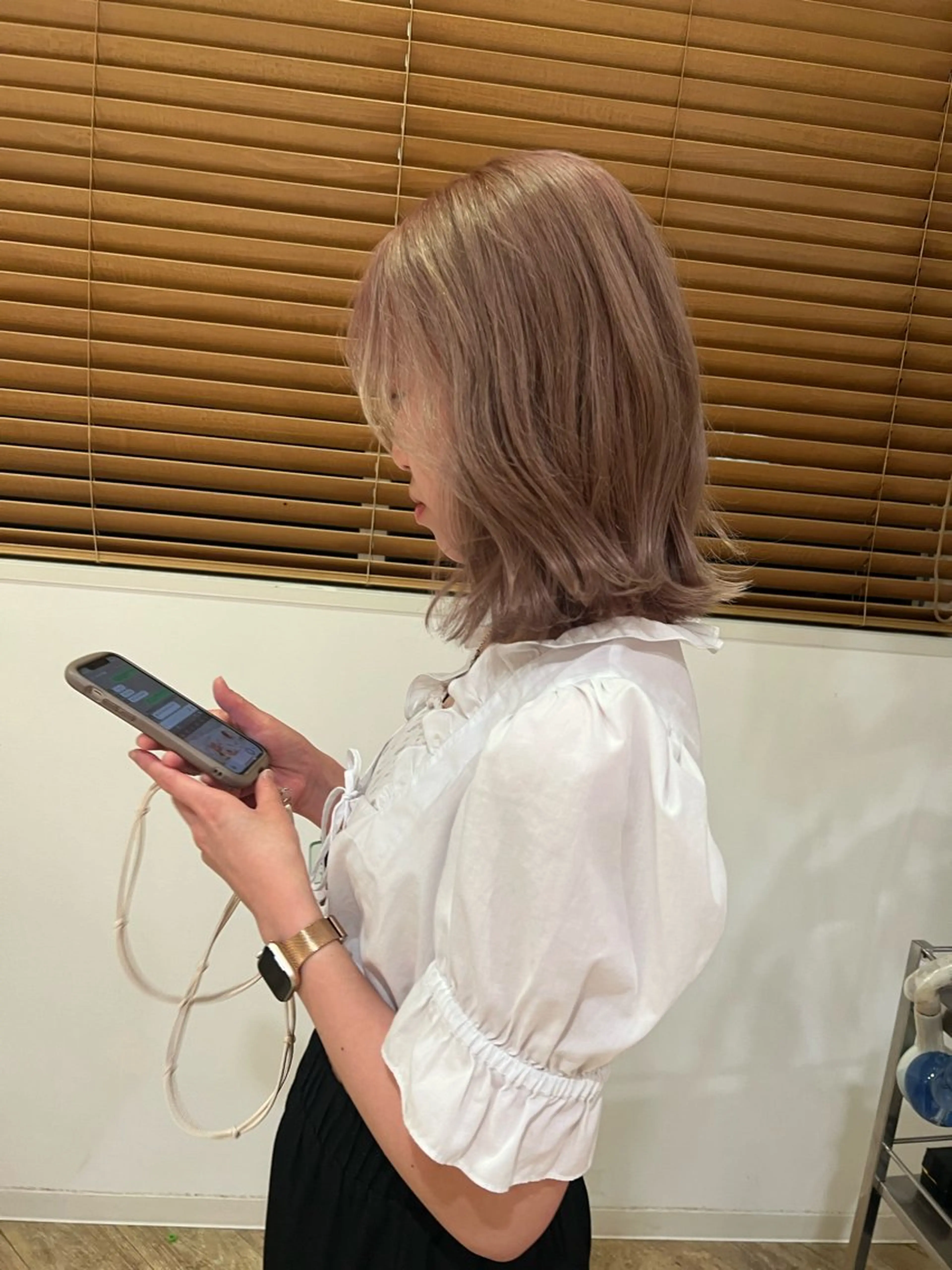 ミディアム カラー ヘアカラー 宮内大輔 /髪質改善/艶カラーのヘアスタイル