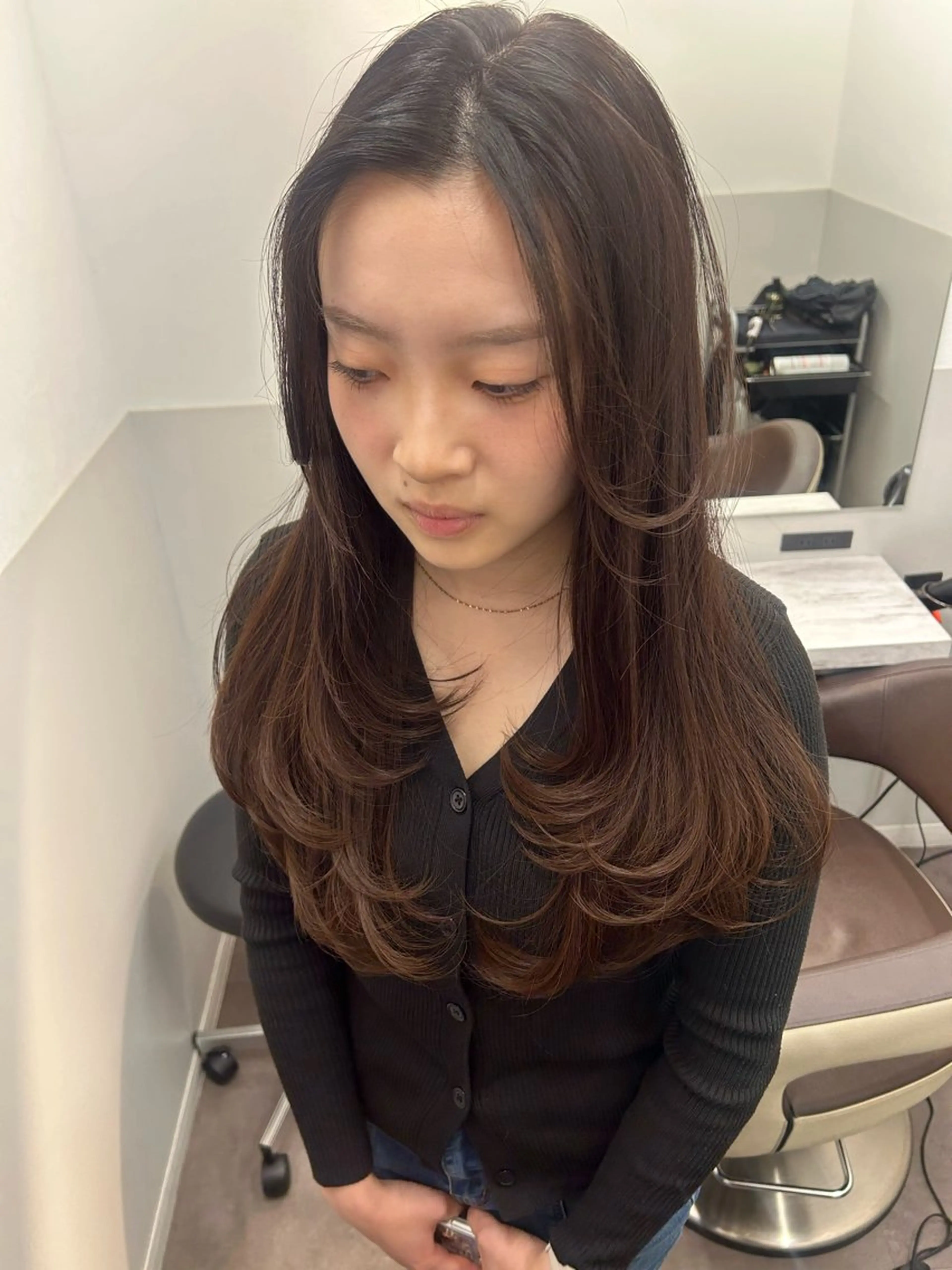 セミロング カット ヘアカラー トリートメント 髪質改善/艶カラー MISATOのヘアスタイル