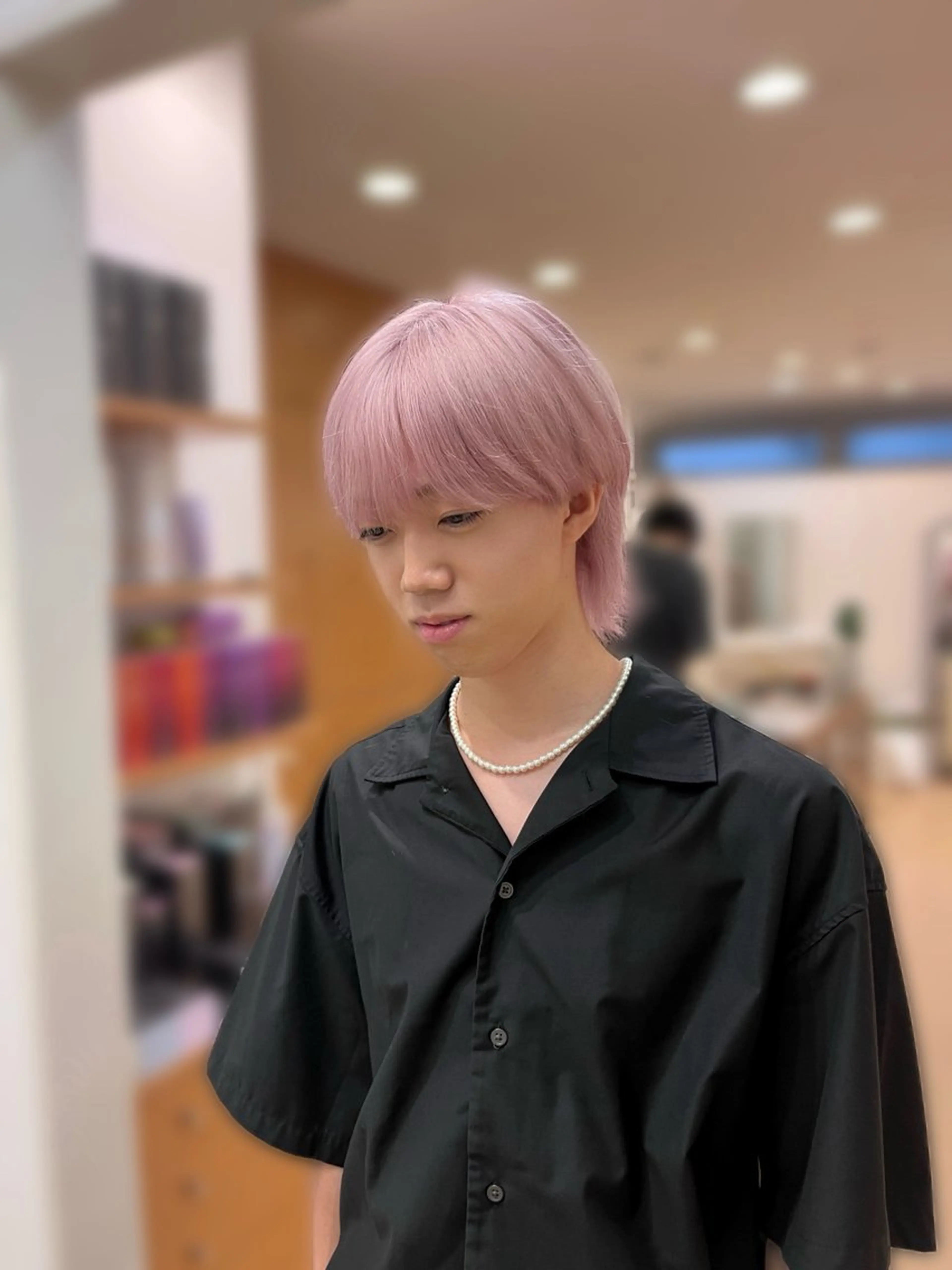 カラー メンズ メンズブリーチ ブリーチ ピンクカラー ホワイトピンク 💠つたふうか/ 韓国/メンズヘア💠のヘアスタイル