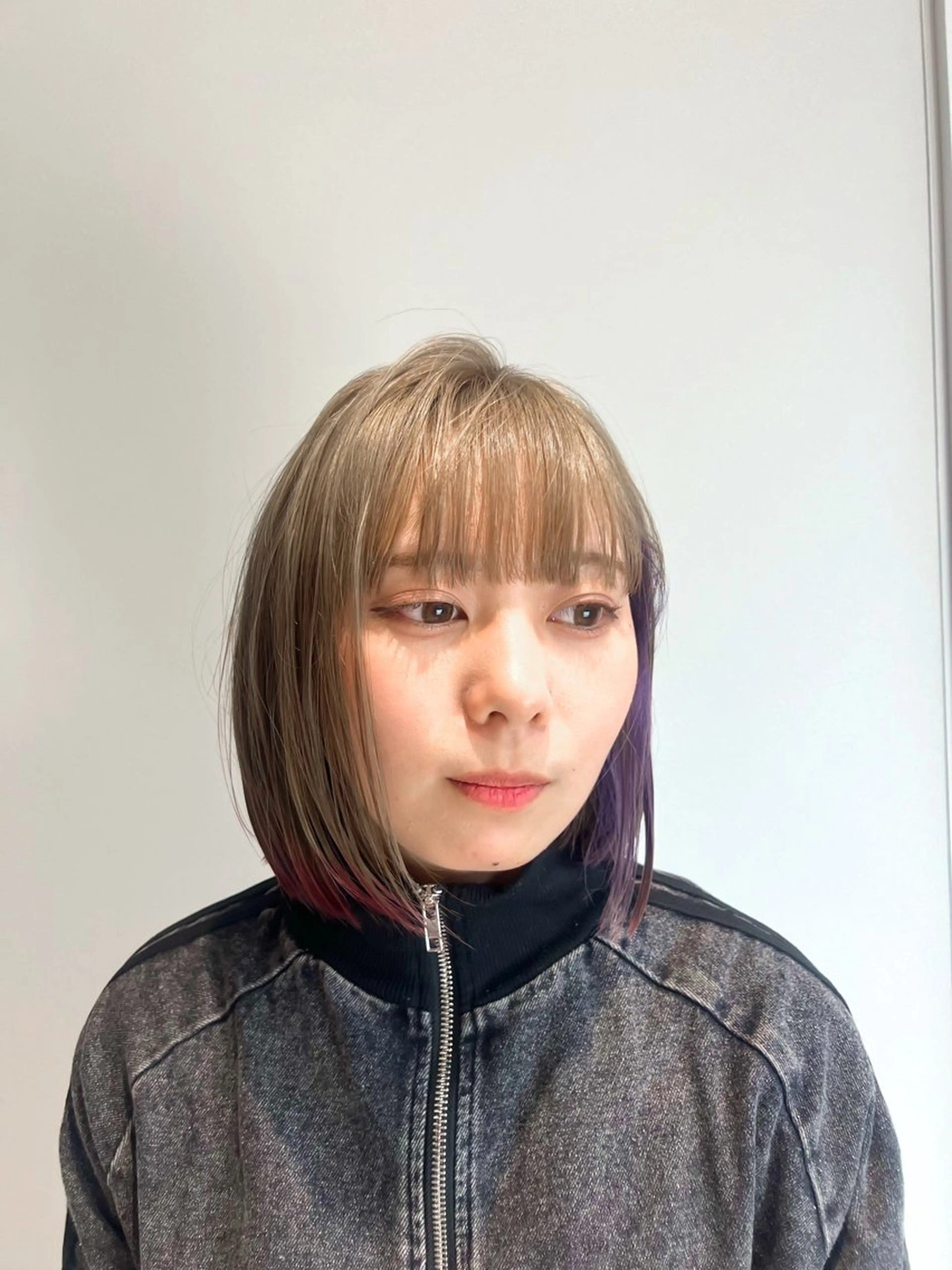 ミディアム カラー 和夢/メンズカット/ パーマ/ハイトーンのヘアスタイル