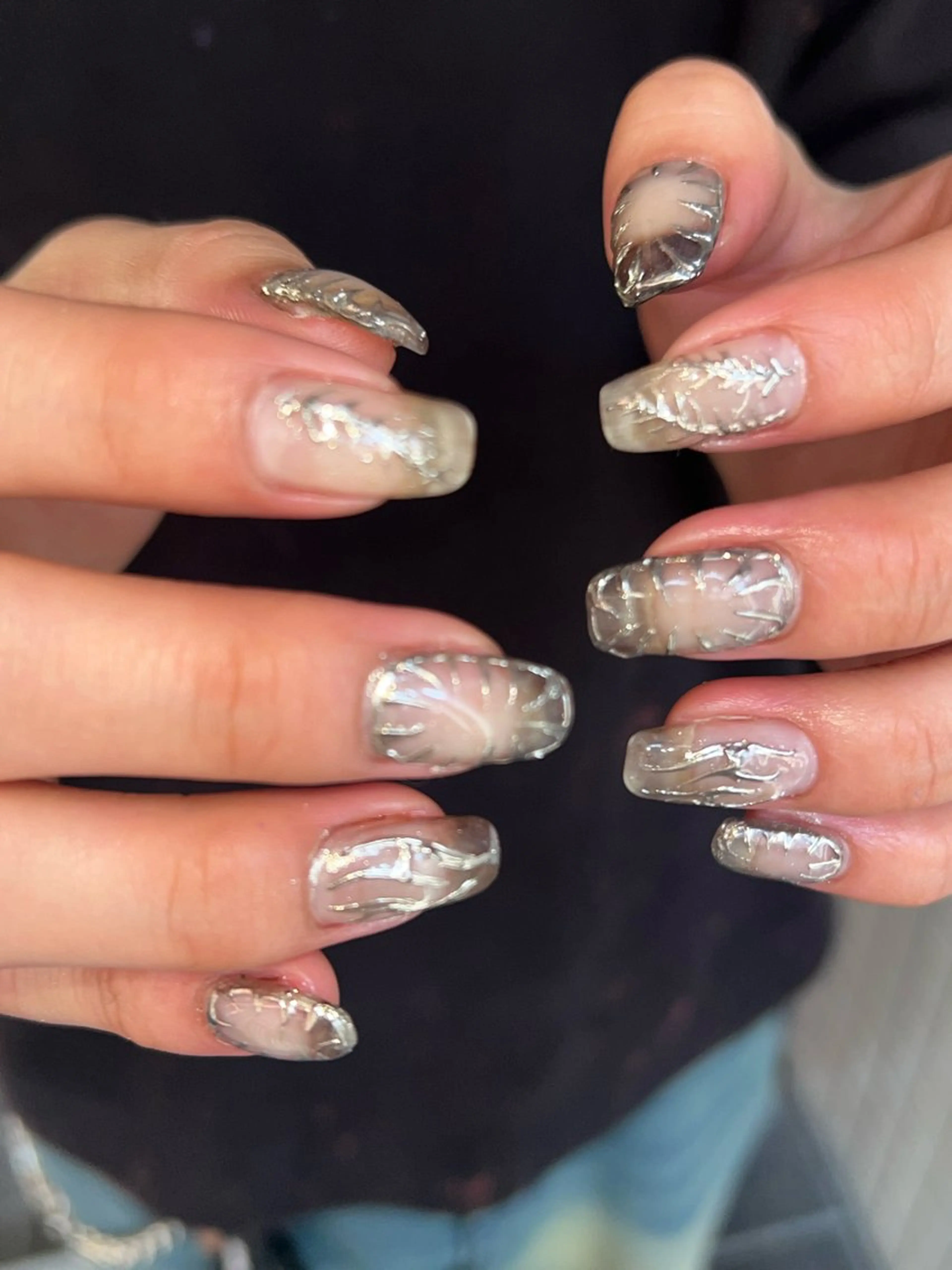 ネイル ハンドネイル Hata nail 🎀個性派ニュアンスのネイルデザイン