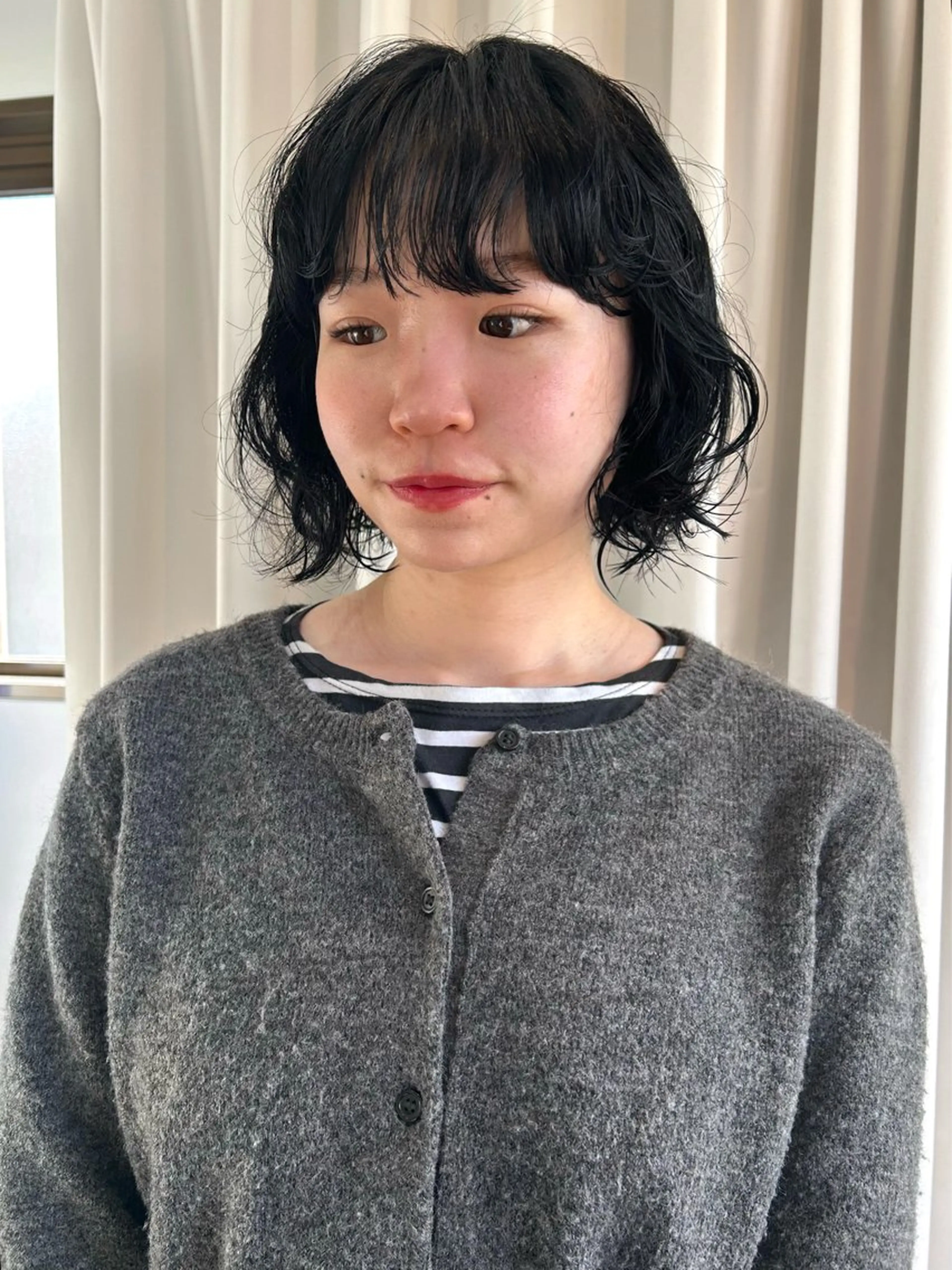 セミロング カラー パーマ セミロングパーマ ヘアカラー 🎀suzuna 透明感colorのヘアスタイル