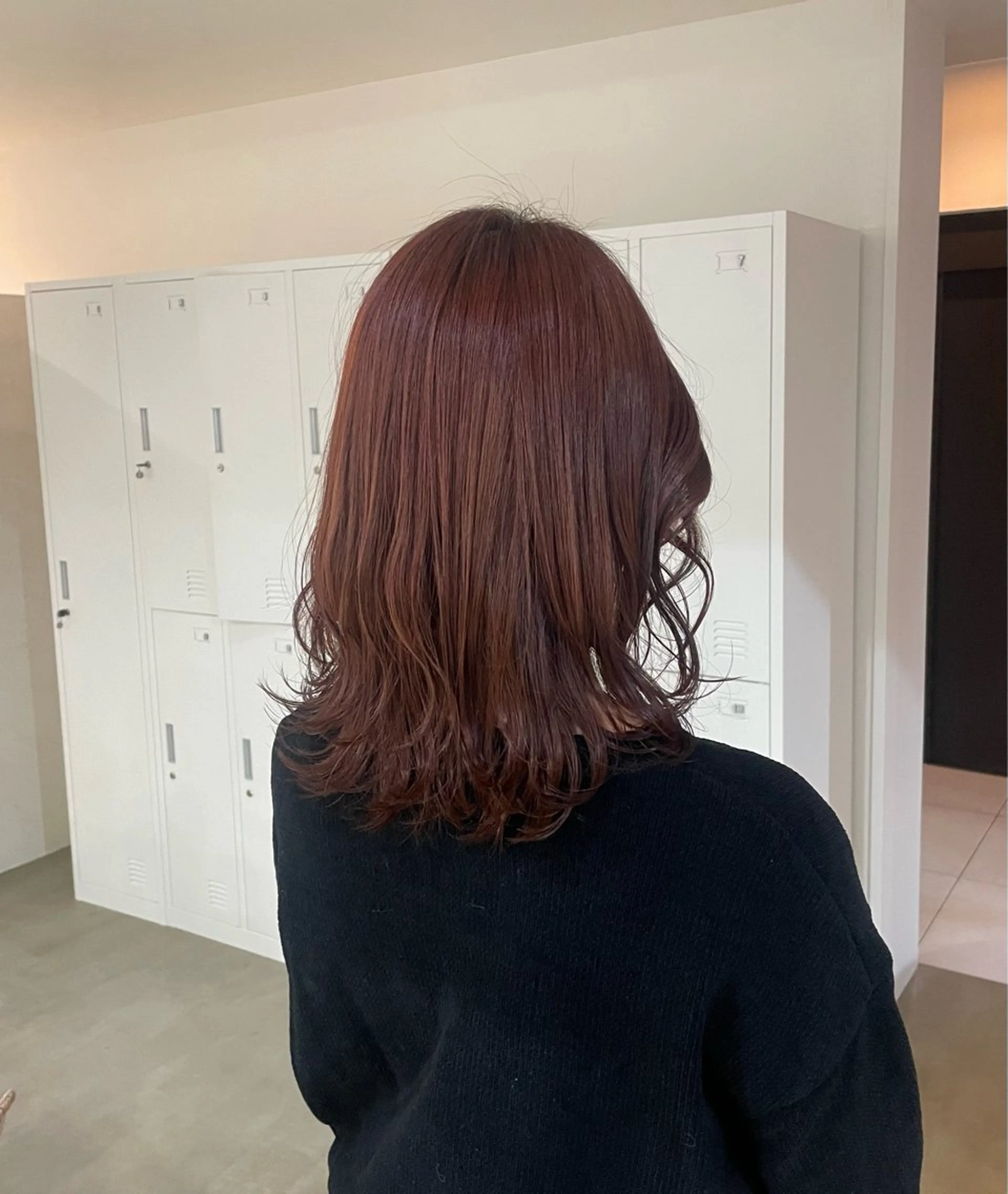 ミディアム カラー ブラウンカラー レッドカラー レッドブラウン Yucca/ モモコのヘアスタイル