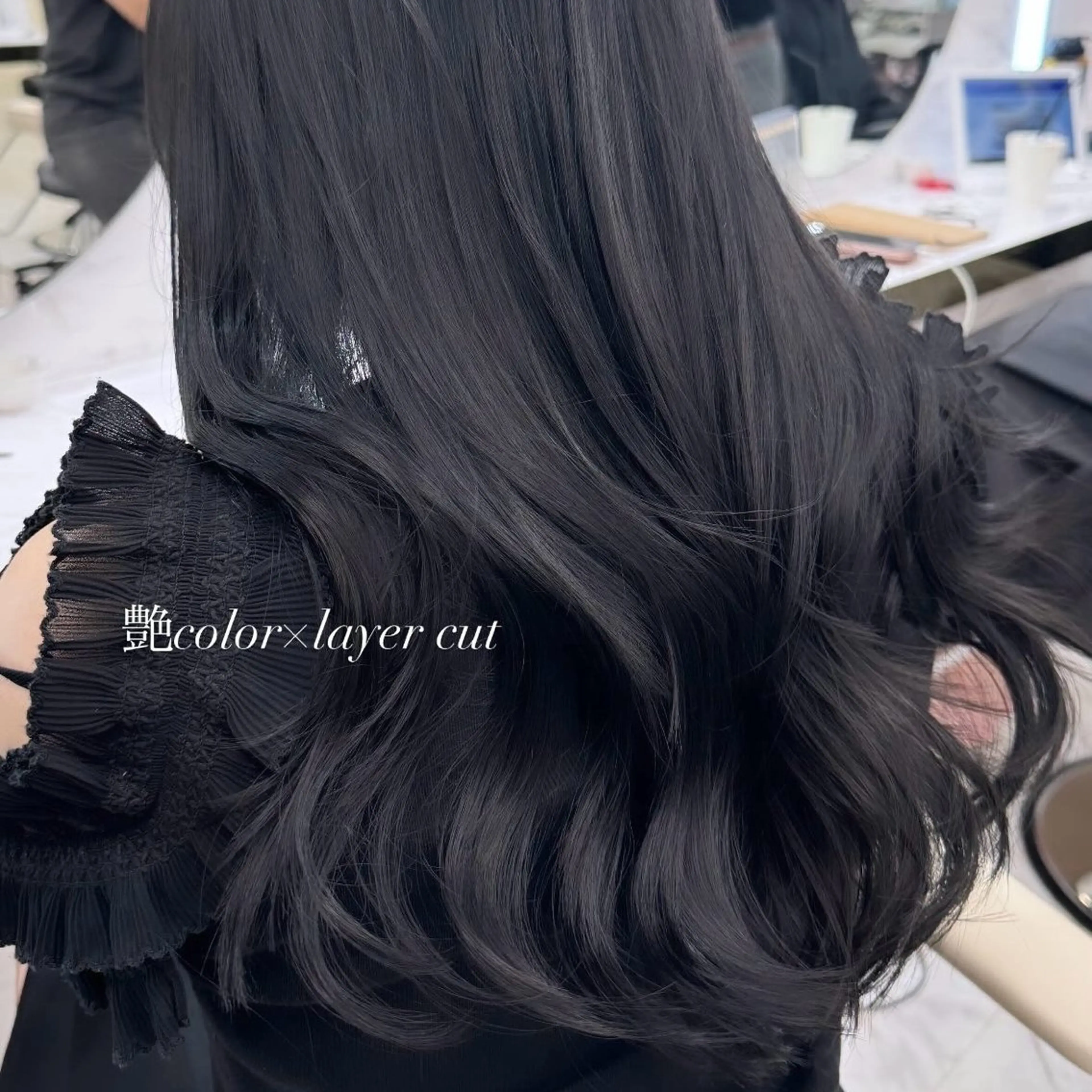 ロング カラー ヘアアレンジ 髪質改善 カット ヘアカラー トリートメント レイヤーカット🤍 RINAのヘアスタイル