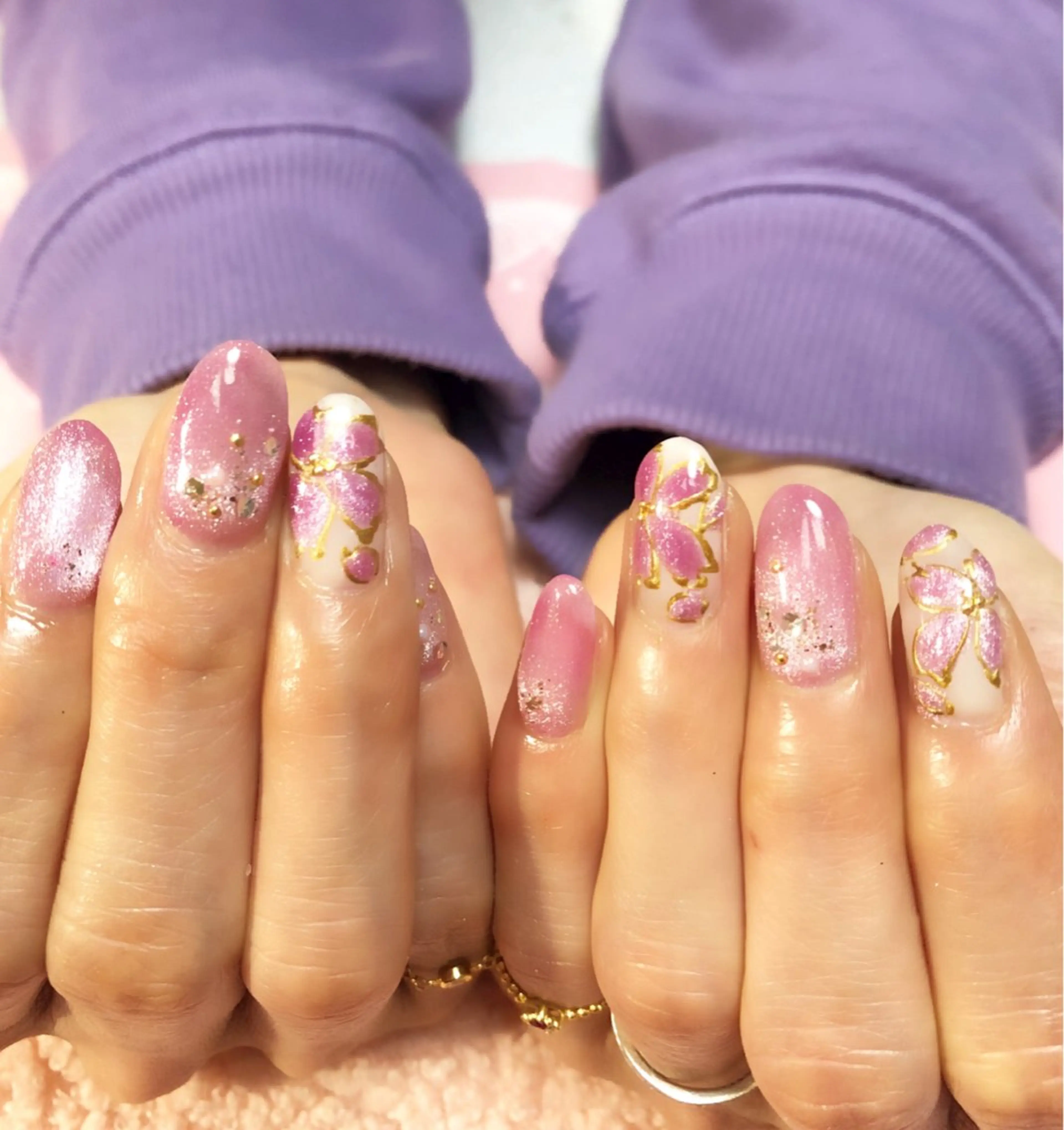 ネイル 桜ネイル ＧＬAD グラットのネイルデザイン