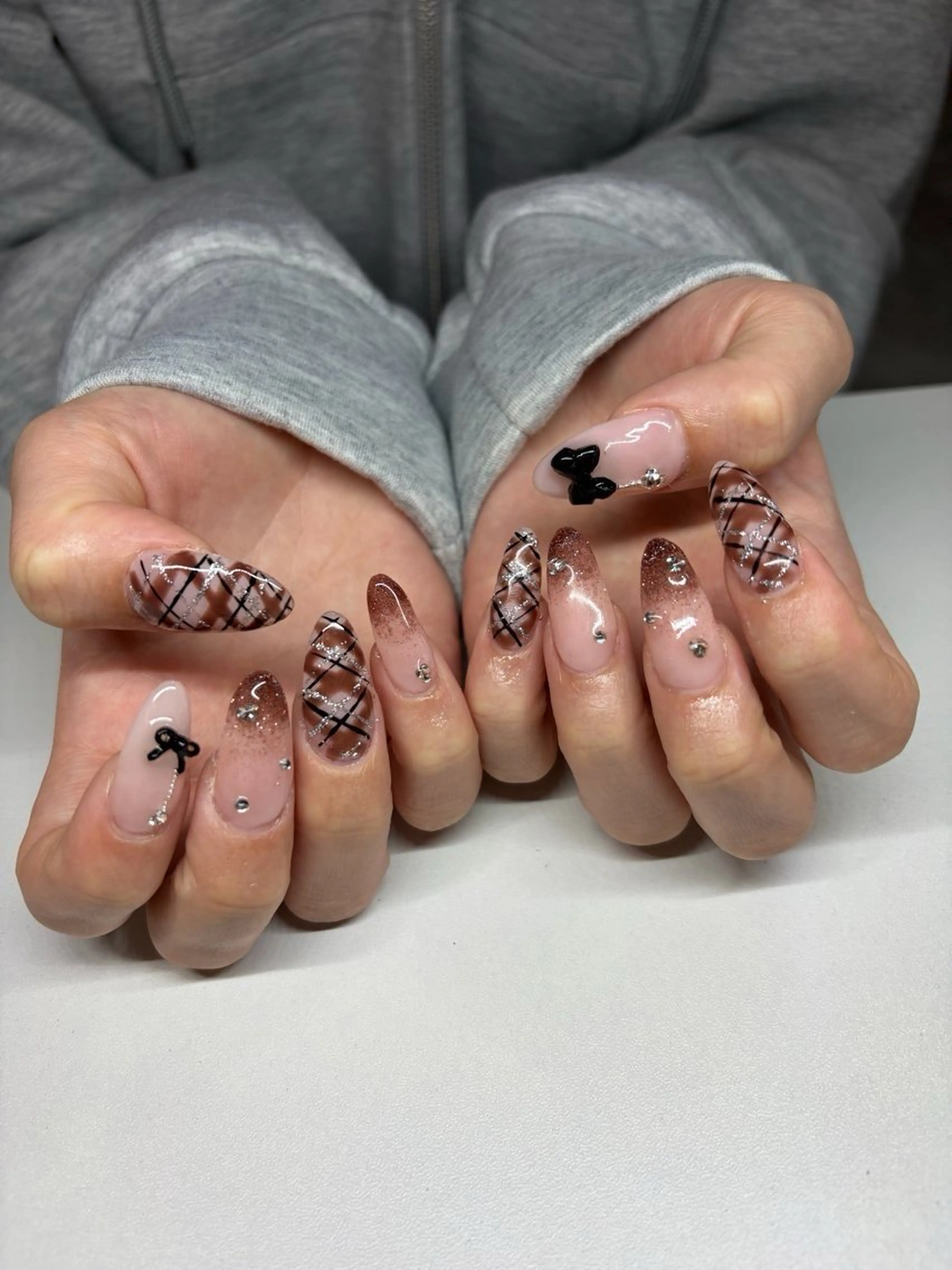 ネイル 韓国ネイル 持ち込み ニュアンスネイル ネイルチップ ハンドネイル TABI ANA.CHUOのネイルデザイン