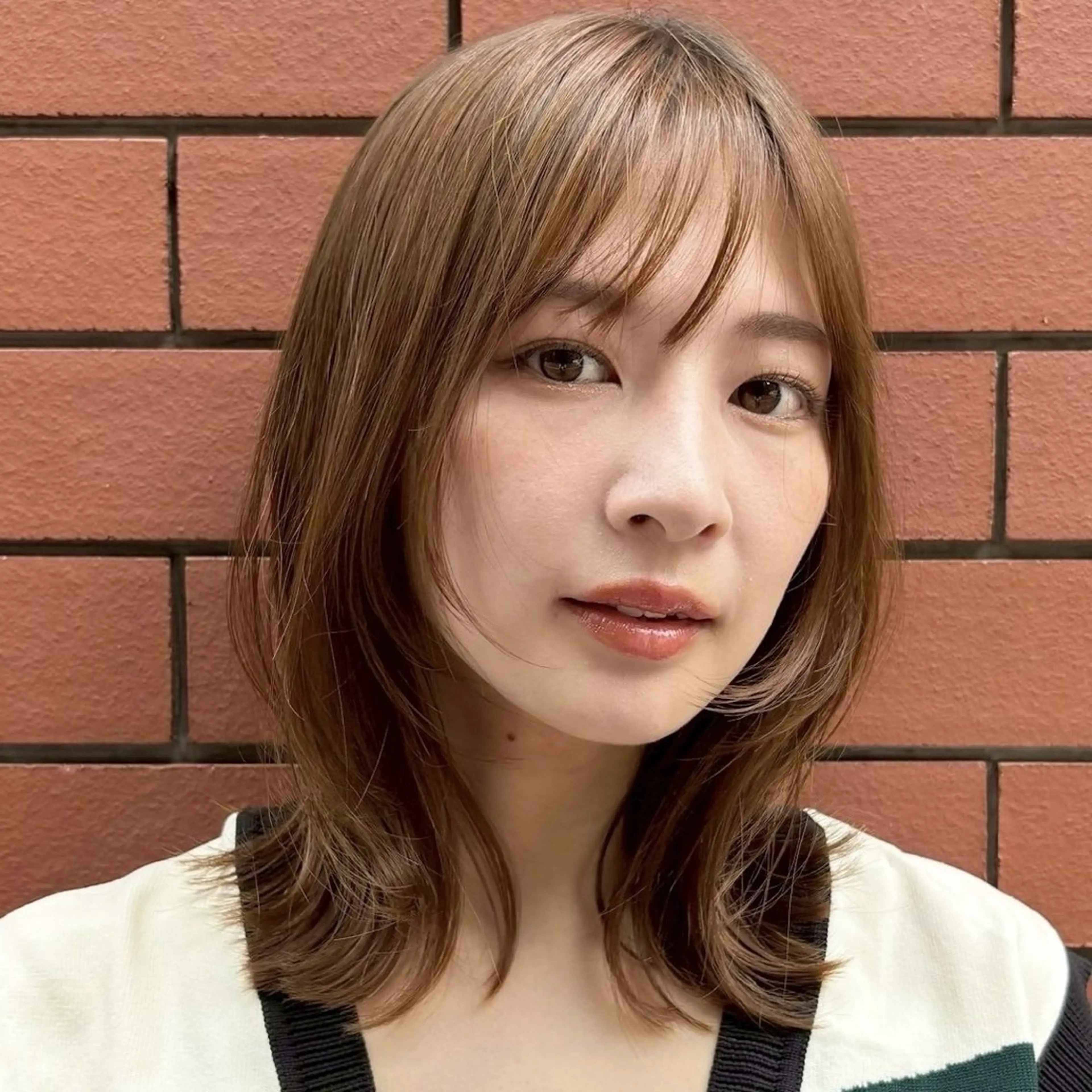 セミロング ヘアアレンジ カットパーマ 募集／Otohaのヘアスタイル