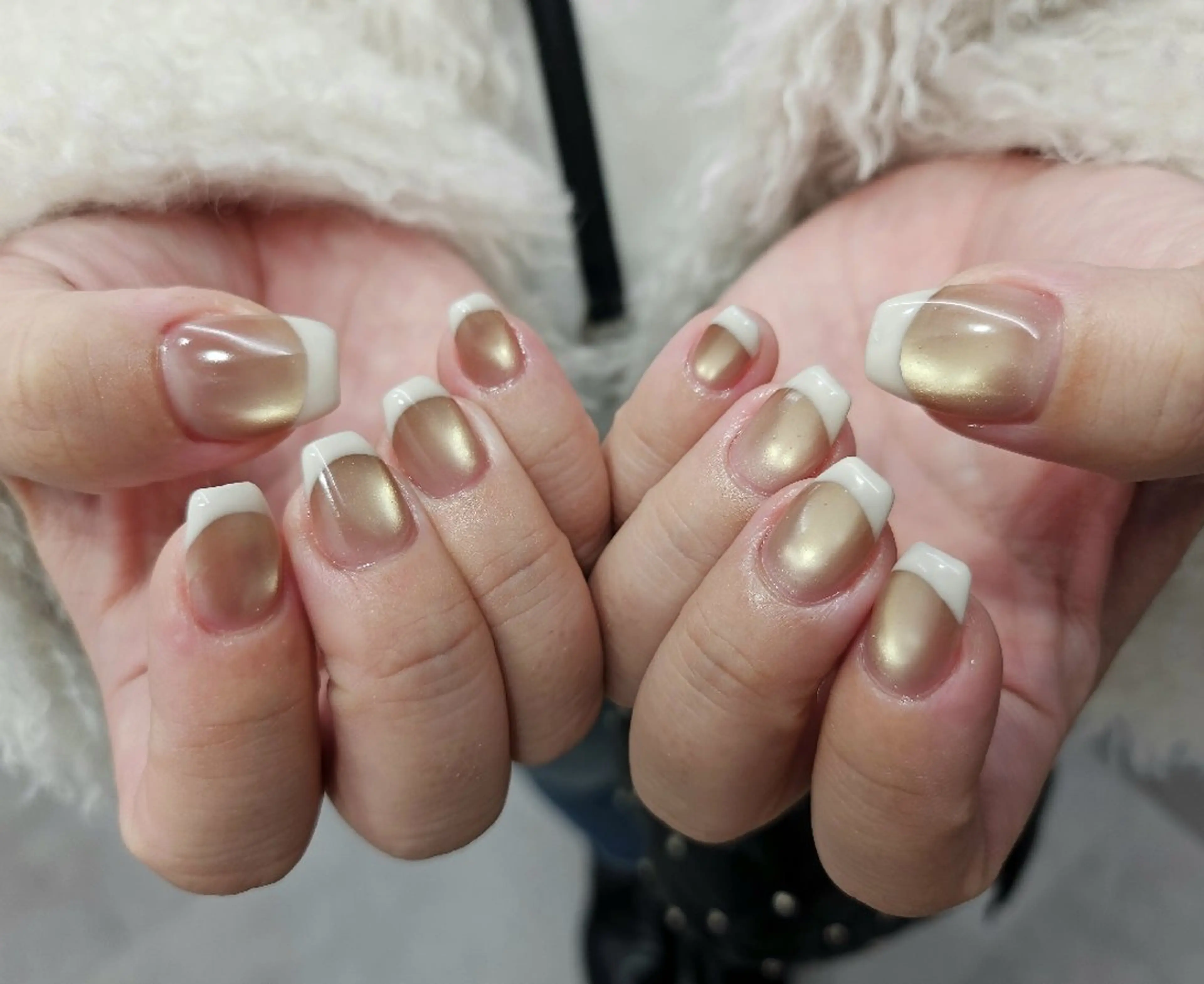 ネイル フレンチネイル ジェルネイル マグネットネイル パラジェル シンプルネイル ハンドネイル puku nail 🌼kazu🌼のネイルデザイン