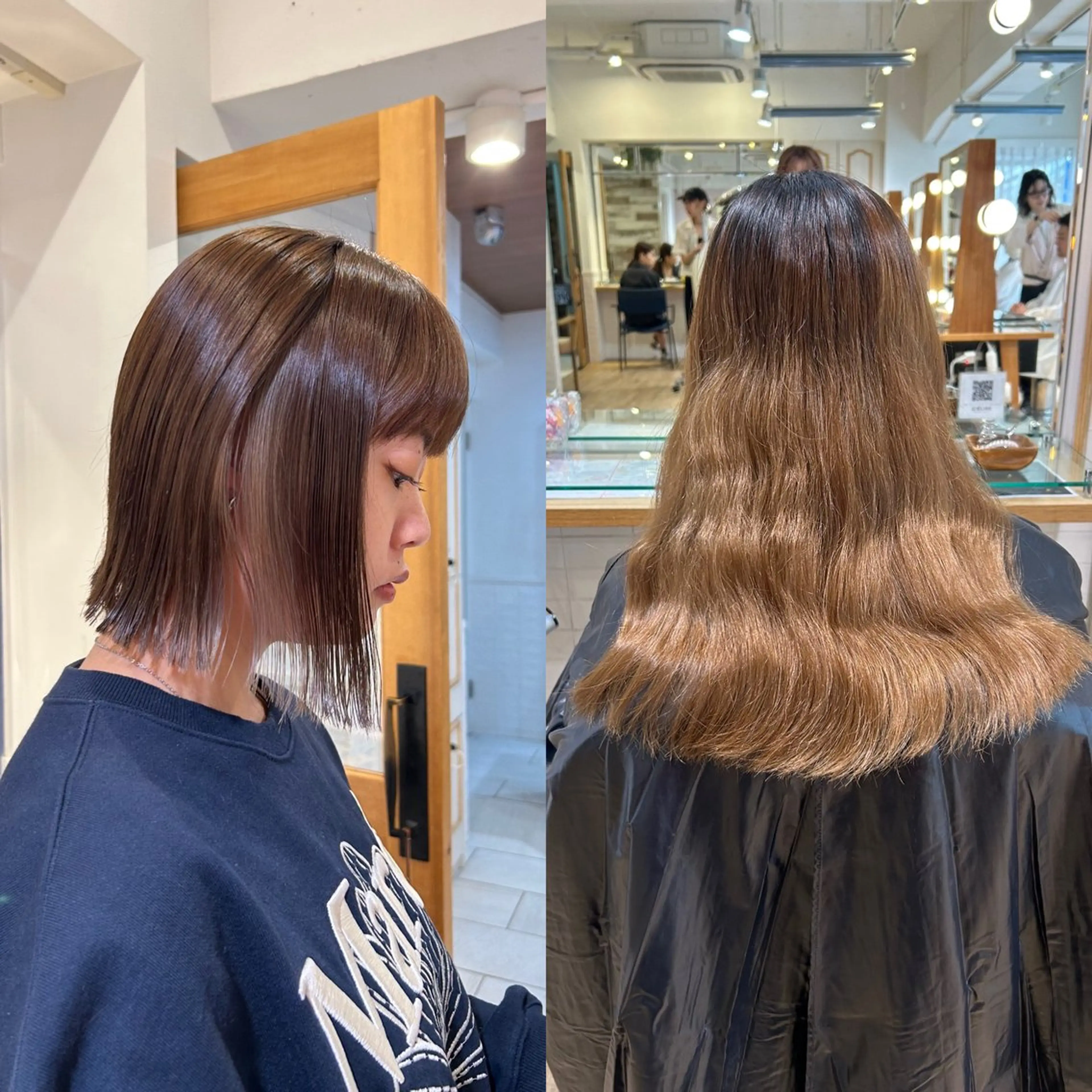 カラー インナーカラー カット トリートメント ミルクティーカラー/ ベージュ/moekaのヘアスタイル