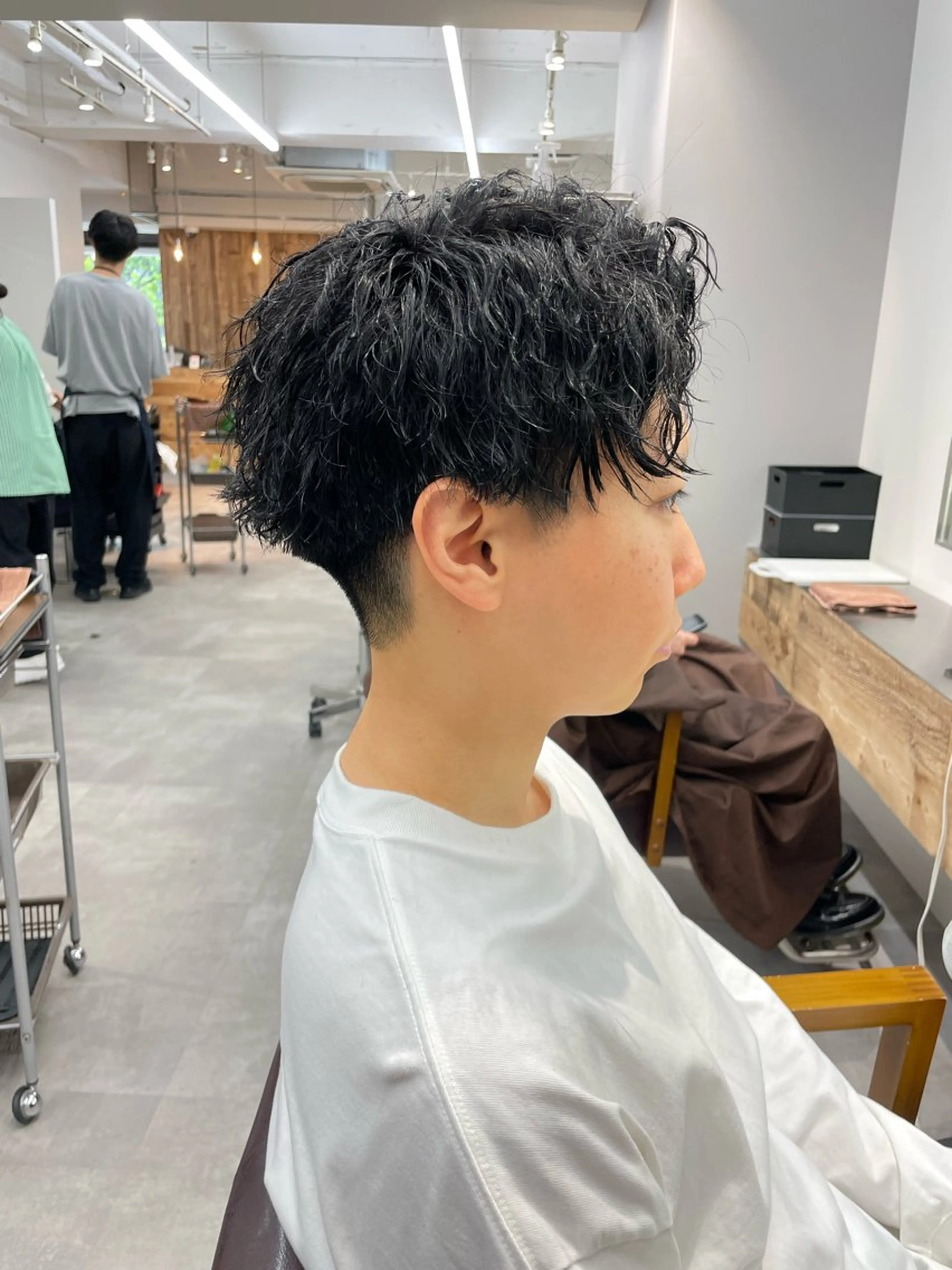 ショート パーマ ヘアアレンジ メンズ カット パーマ ヘアセット SALOWIN横浜店所属・🔥メンズ特化🔥 木村 祐太のヘアスタイル