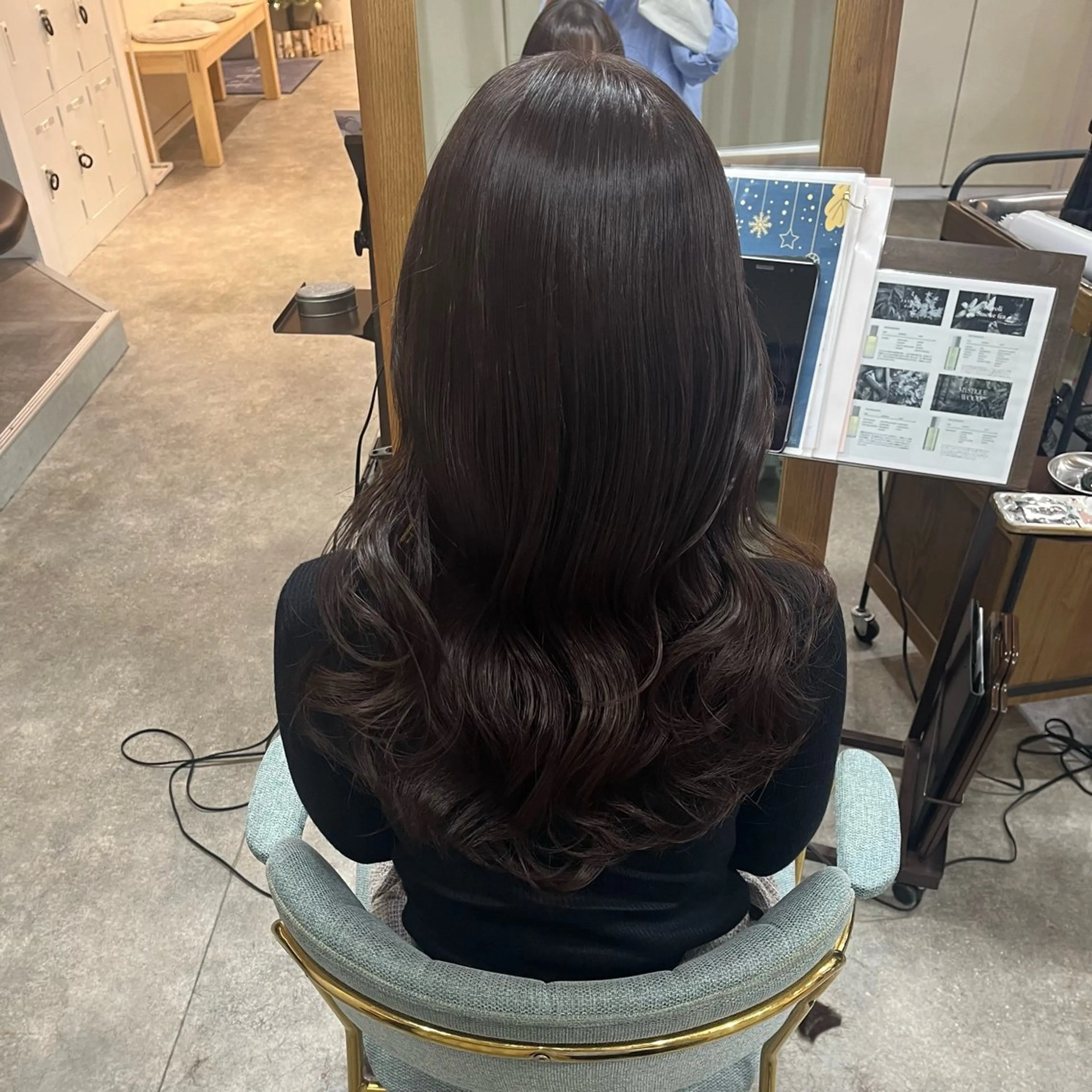 セミロング カット ヘアカラー トリートメント 韓国ヘア/ 髪質改善特化谷名勇輝のヘアスタイル