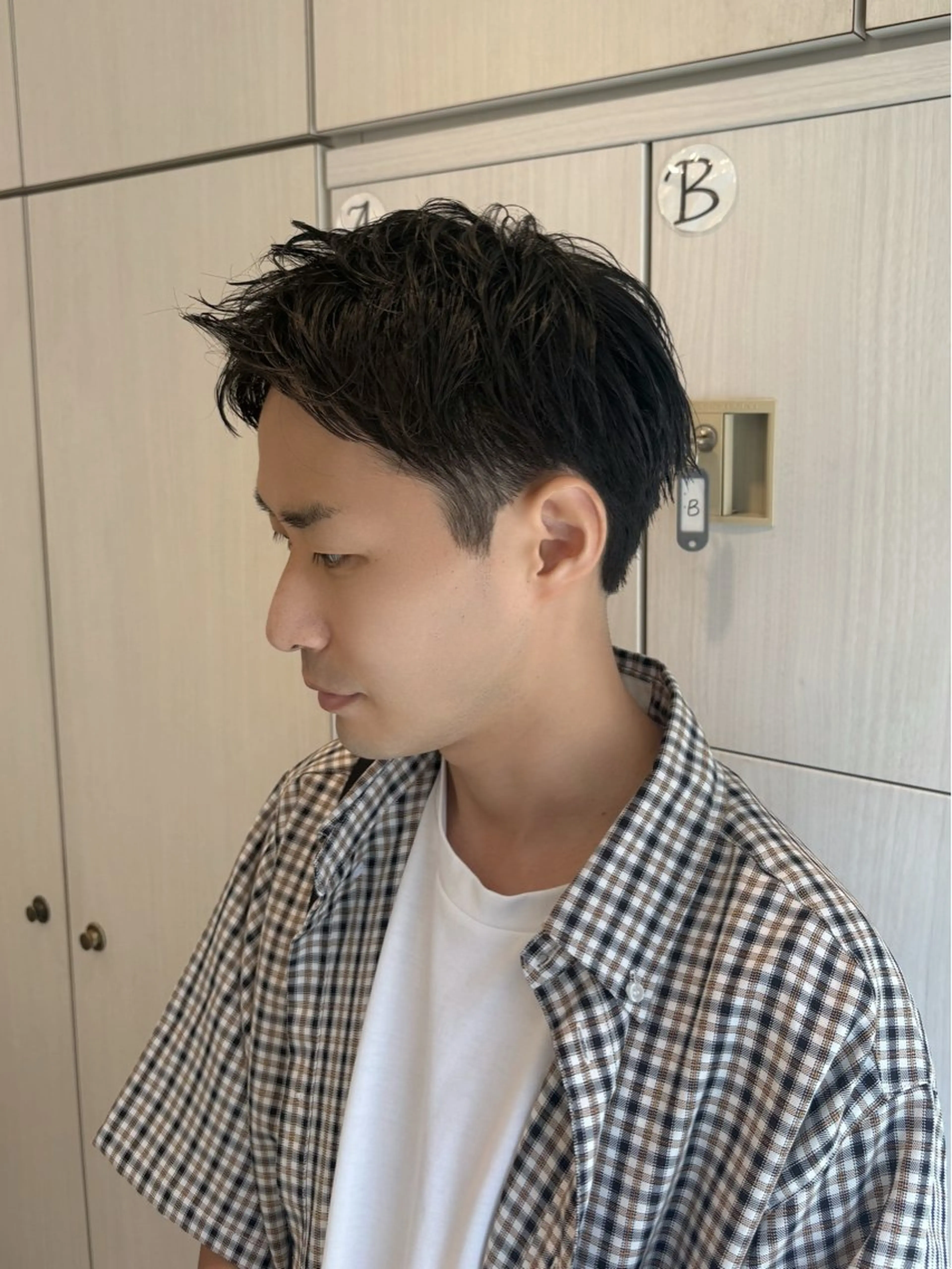 ショート メンズ メンズショート ショートヘア カット 直毛救済パーマ/神奈 川/生田/木村のヘアスタイル