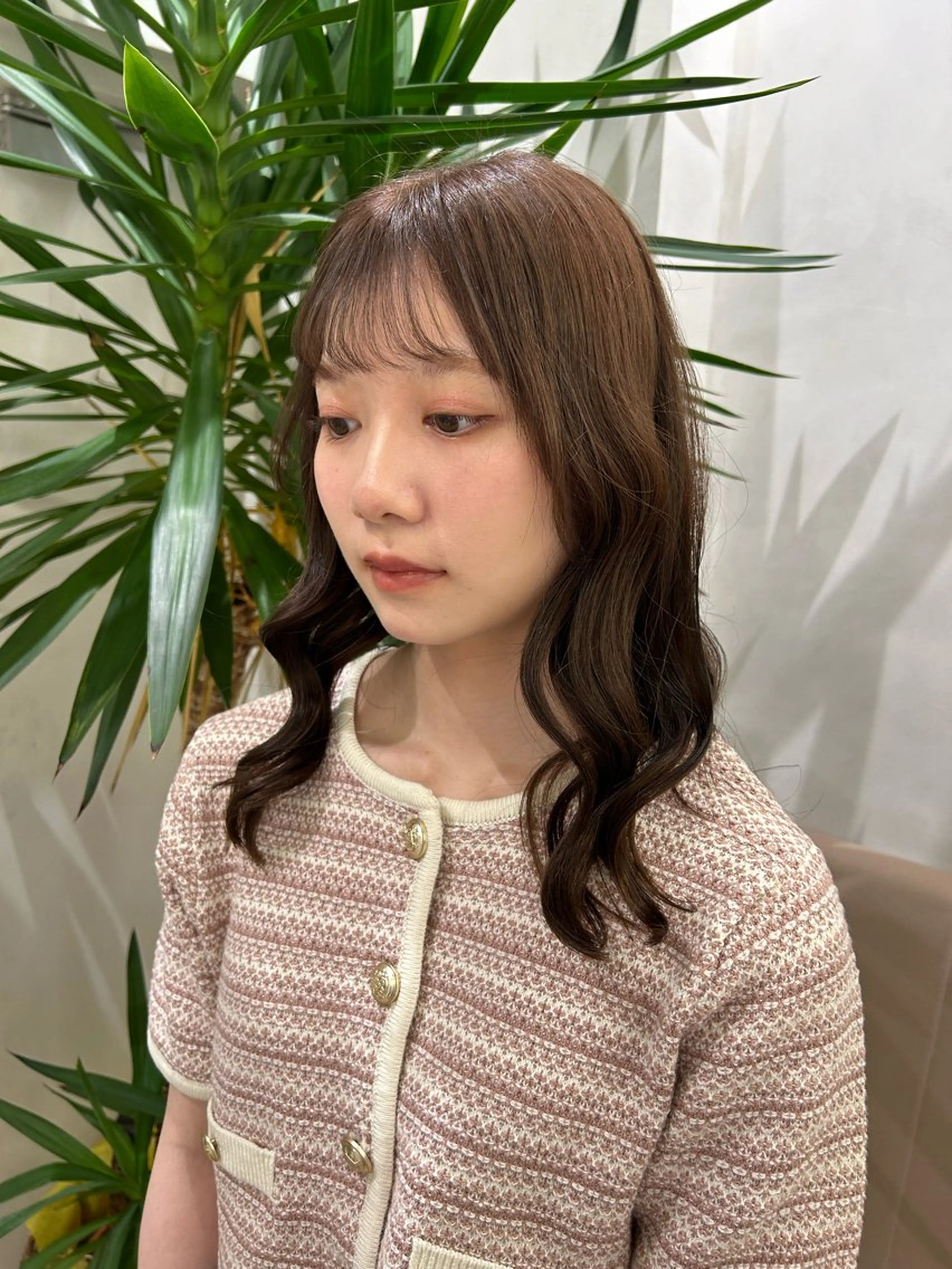 ミディアム トリートメント Wカラー┆ブラウン ┆うる艶┆ゆうはのヘアスタイル