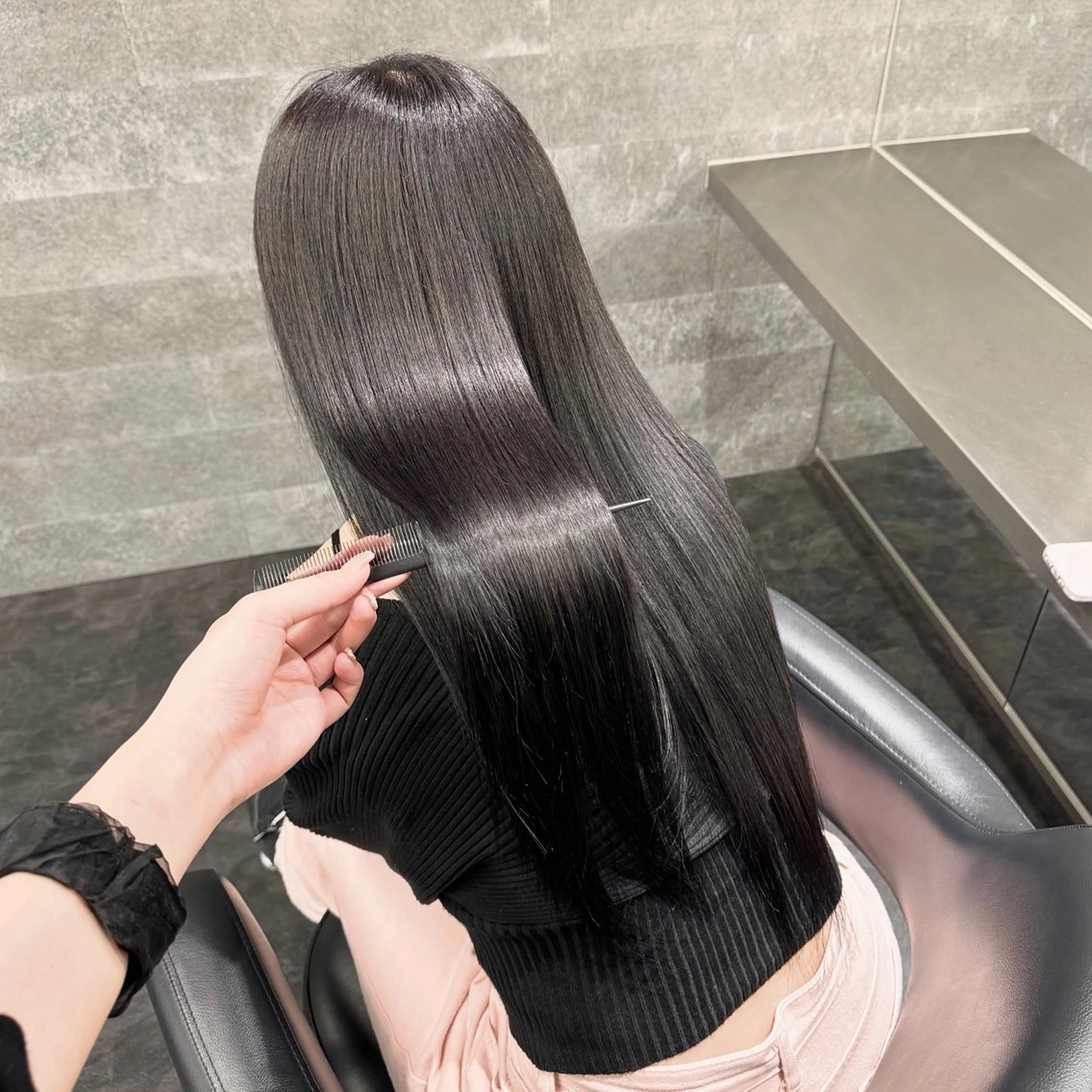 【髪質改善カラー🎀】ワンカラー➕SUBLIMIC髪質改善トリートメントの写真