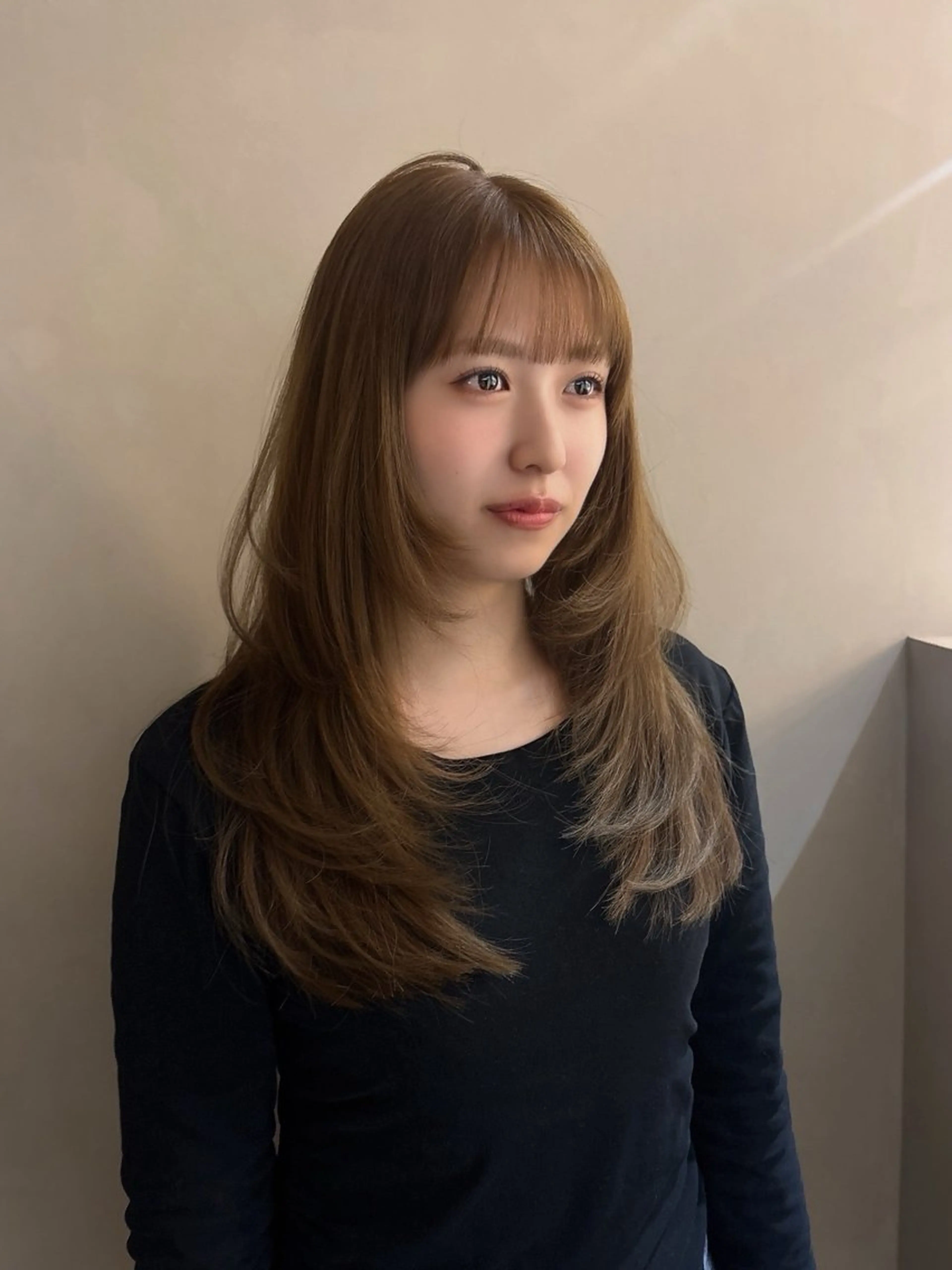 セミロング レイヤーカット カット ヘアカラー トリートメント Hina/なりたいが 叶う韓国ヘア❤️のヘアスタイル