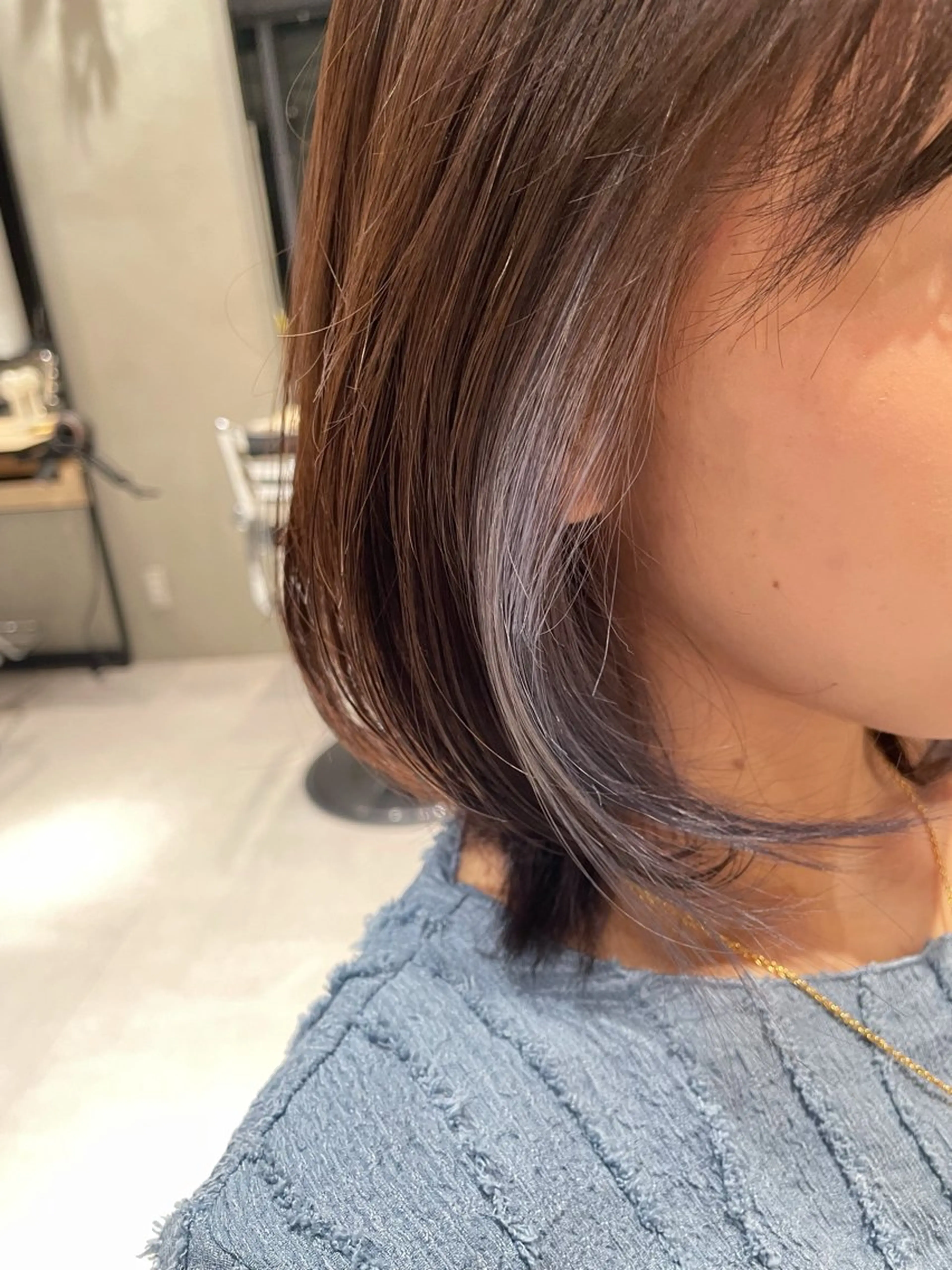 ミディアム カラー 佐野 えり奈のヘアスタイル