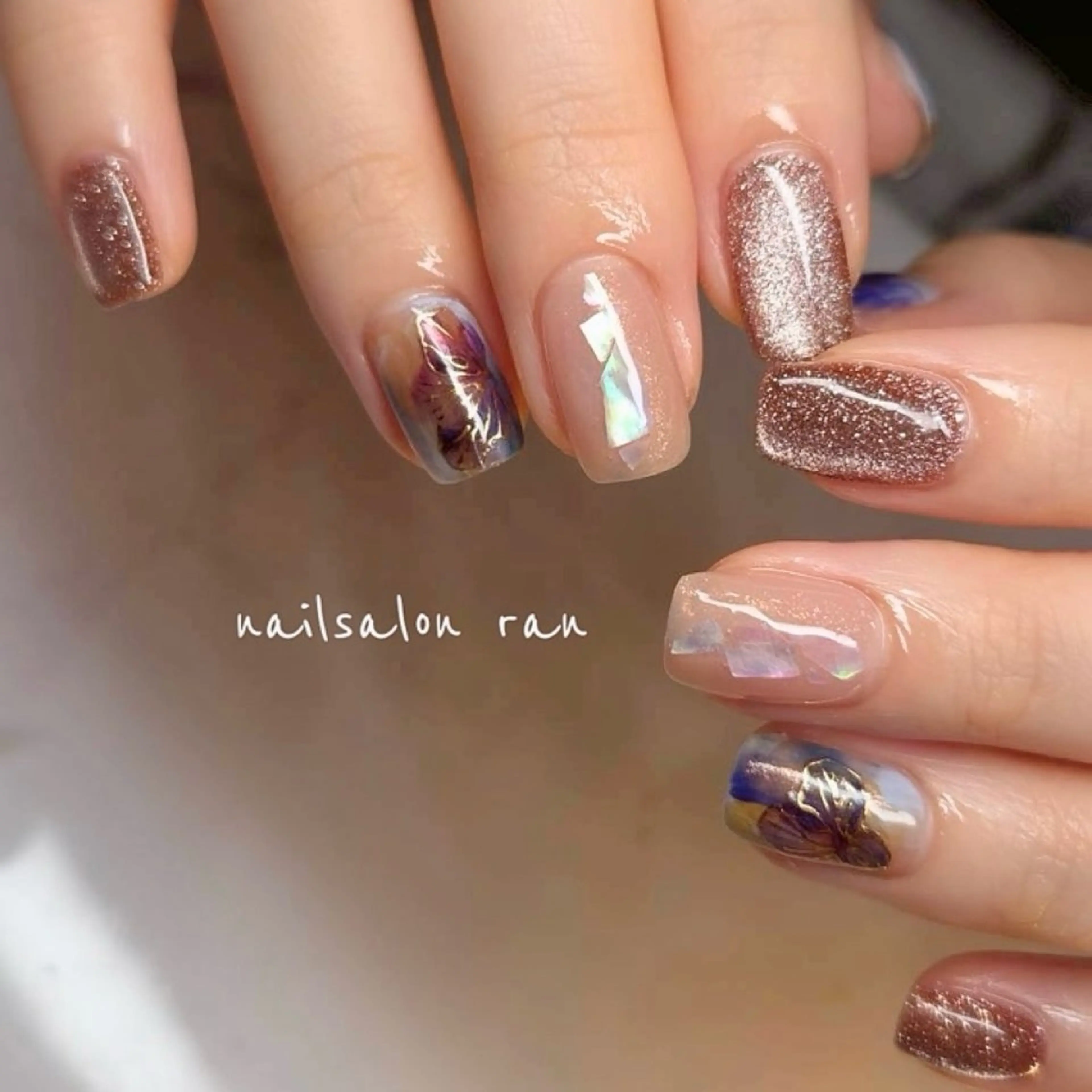 ネイル フラワーネイル ハンドネイル ハンドケア nailsalon ranのネイルデザイン