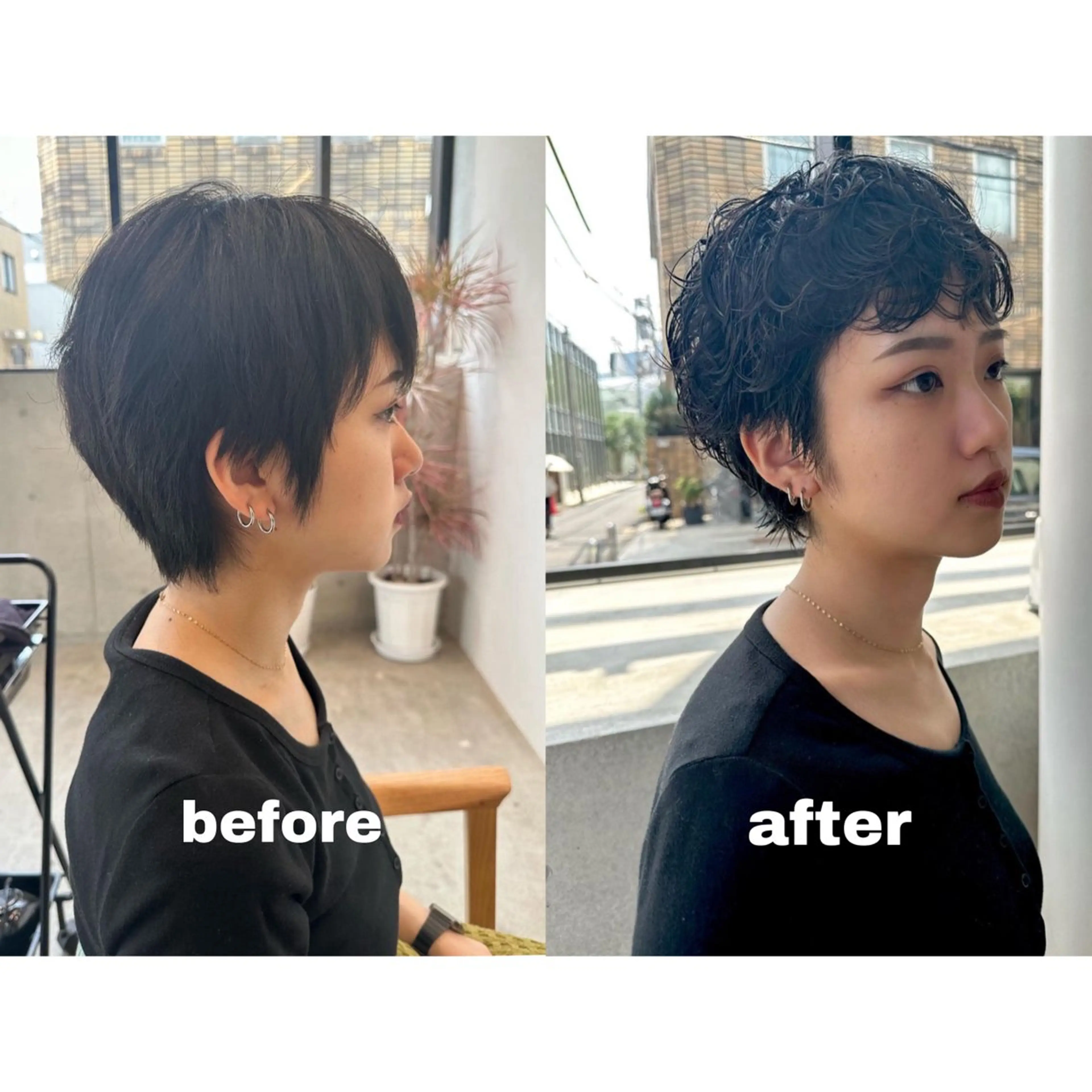 ショート パーマ カット パーマ お悩み解決パーマ hana🩰のヘアスタイル