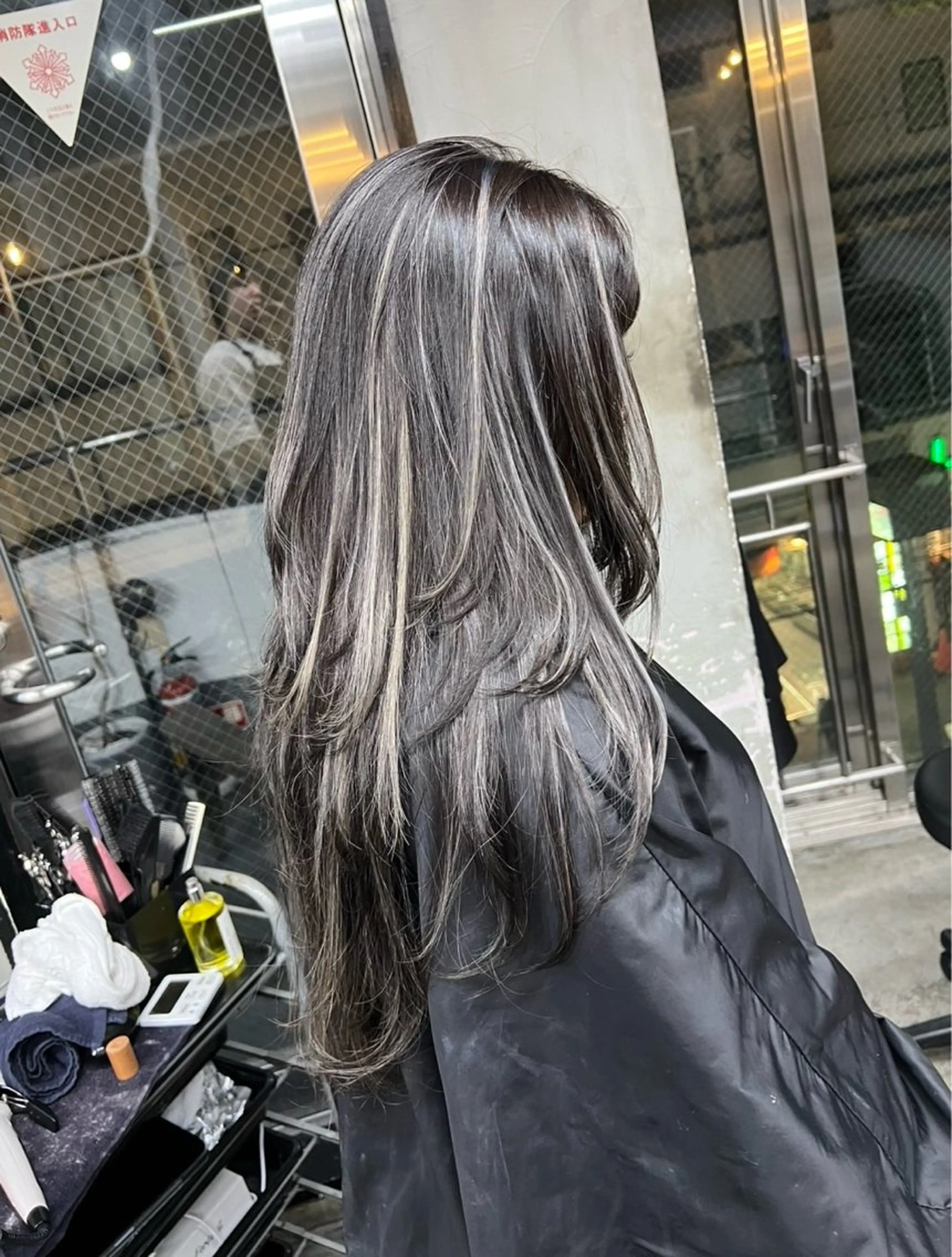 ロング カラー ダークグレー ダークグレージュ グレージュ ハイライトカラー ハイライト ヘアカラー トリートメント ROBIN所属・指名数No.1 /NAOYAのヘアスタイル