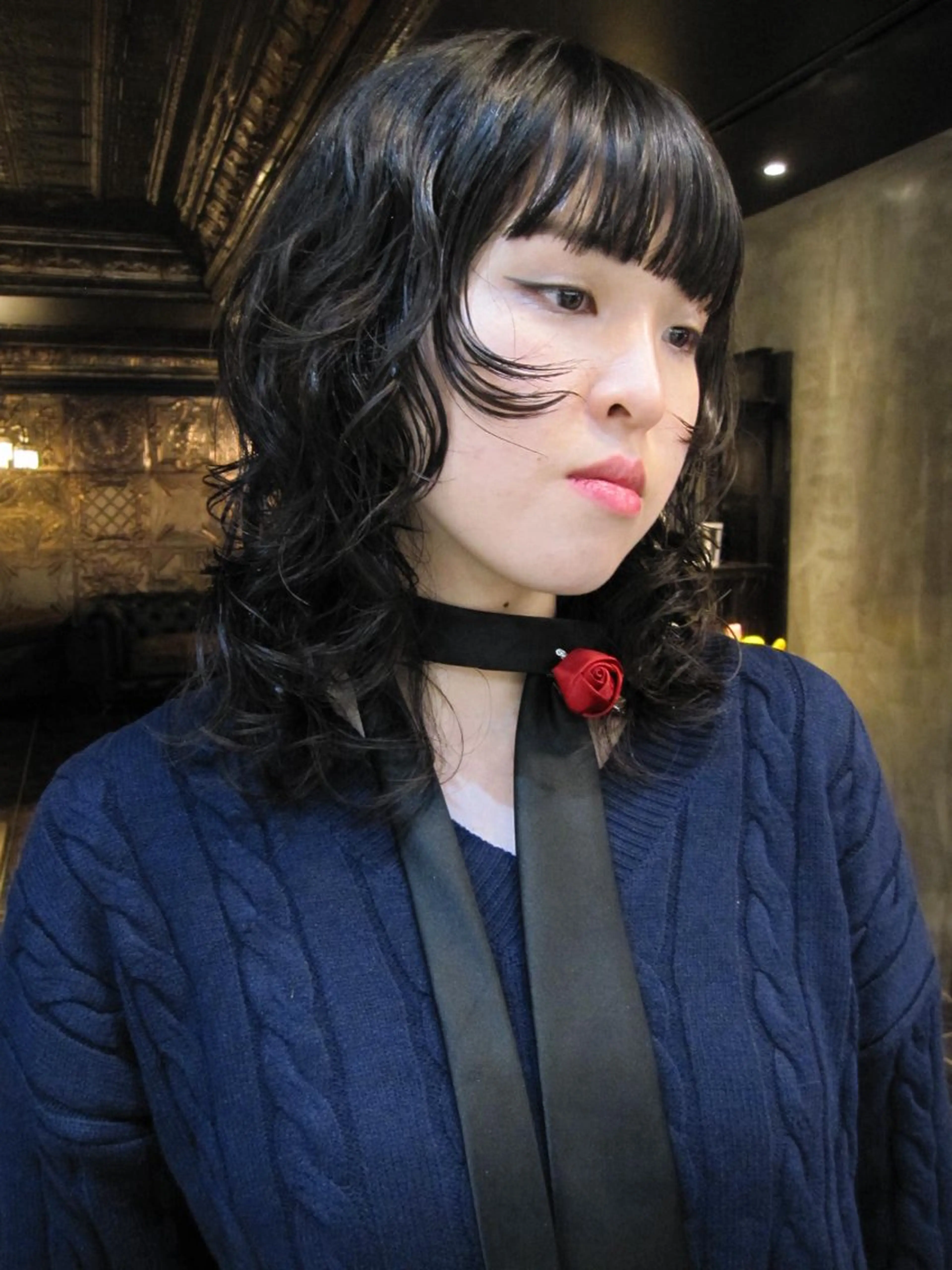 ミディアム パーマ カット パーマ ルカ/透明感 ×レイヤーのヘアスタイル