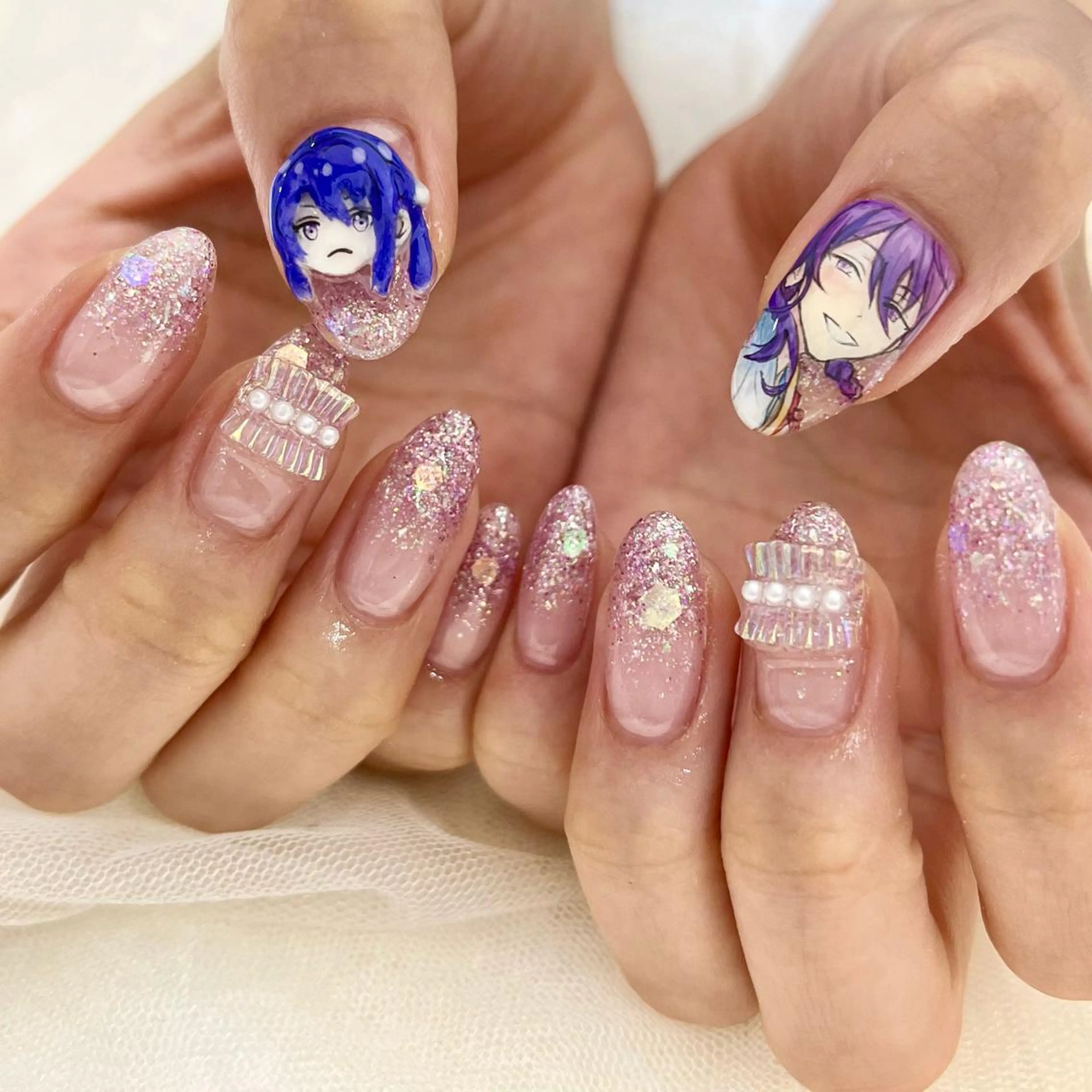 セミロング ハンドネイル 池袋痛ネイル Nok. 渡辺のネイルデザイン