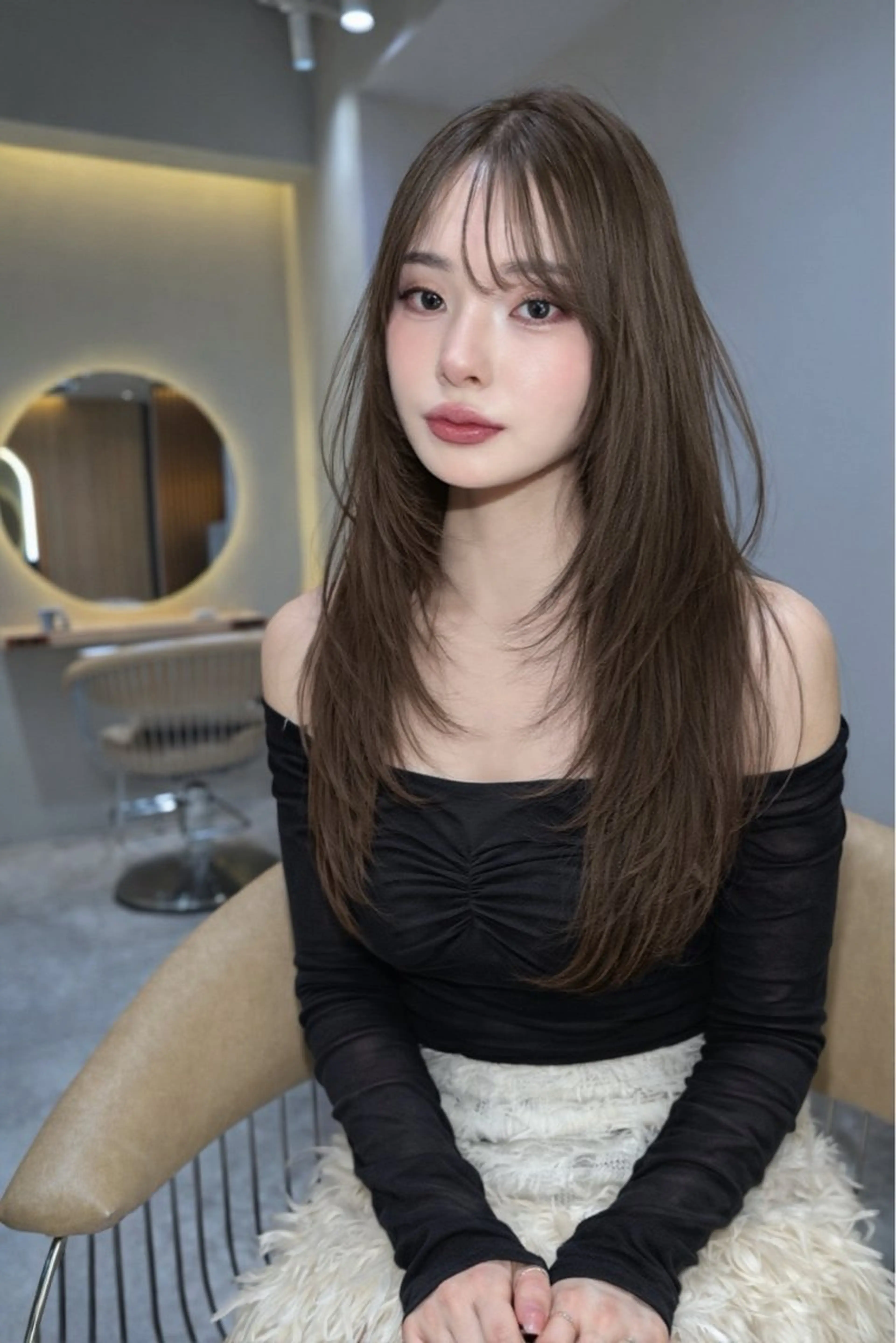 セミロング カット 縮毛矯正 トリートメント じょー／ボブ カット/白髪ぼかしのヘアスタイル