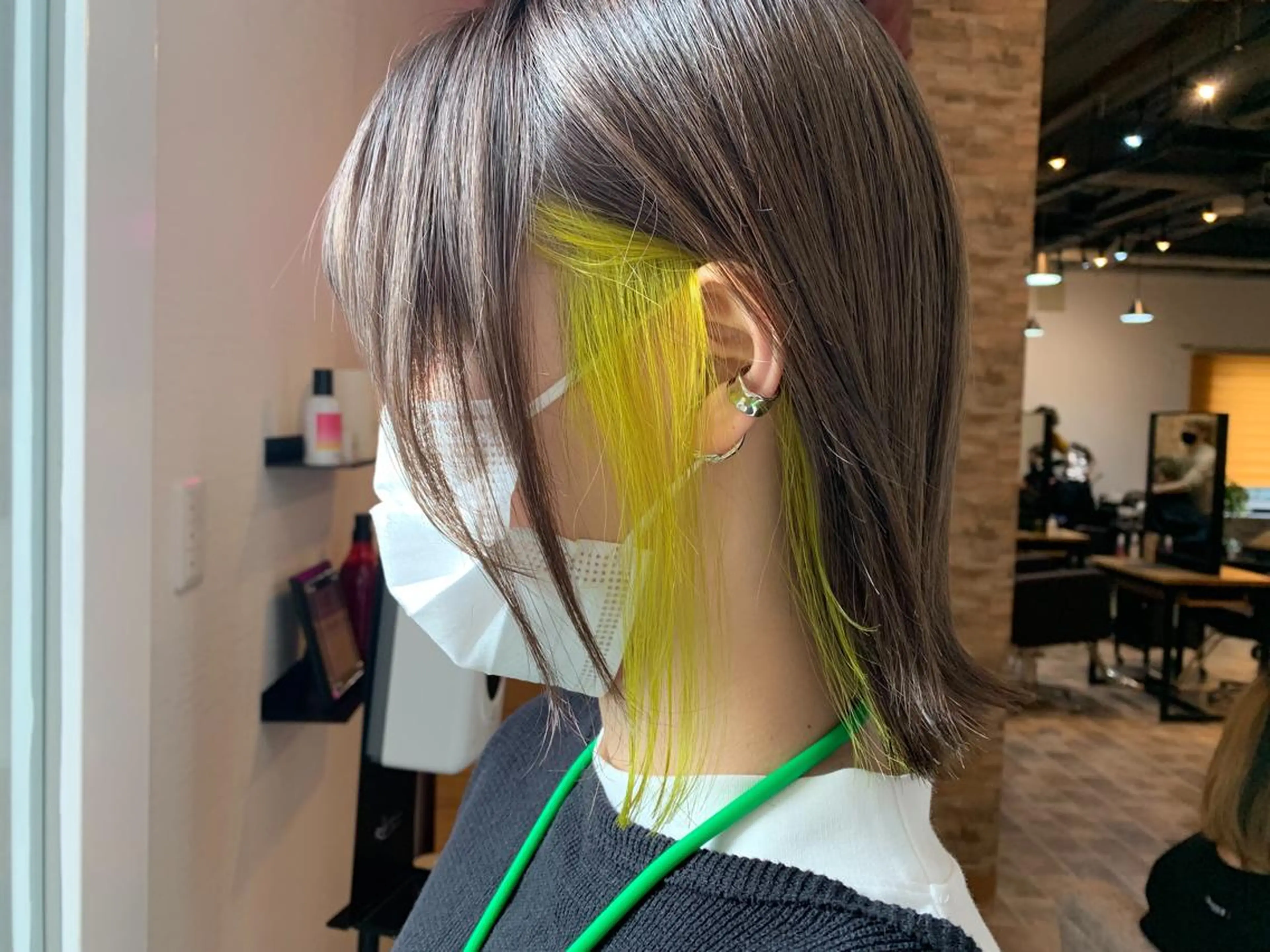 ミディアム カラー ヘアカラー&縮毛矯正 STAR☆RIVERのヘアスタイル