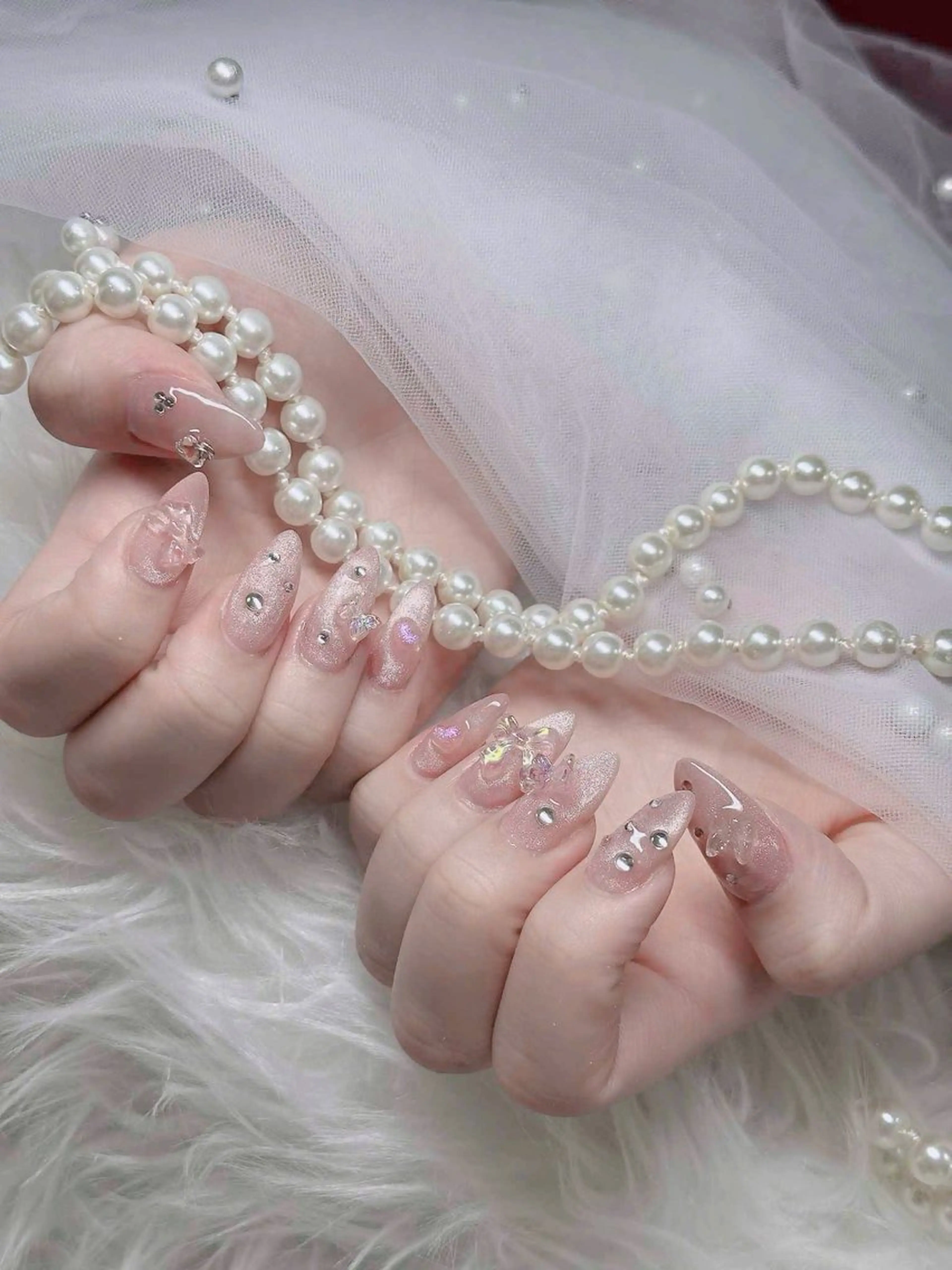 ネイル オーロラネイル フレンチネイル ジェルネイル ハロウィン 韓国ネイル ハンドネイル H.baby Nail Salonのネイルデザイン