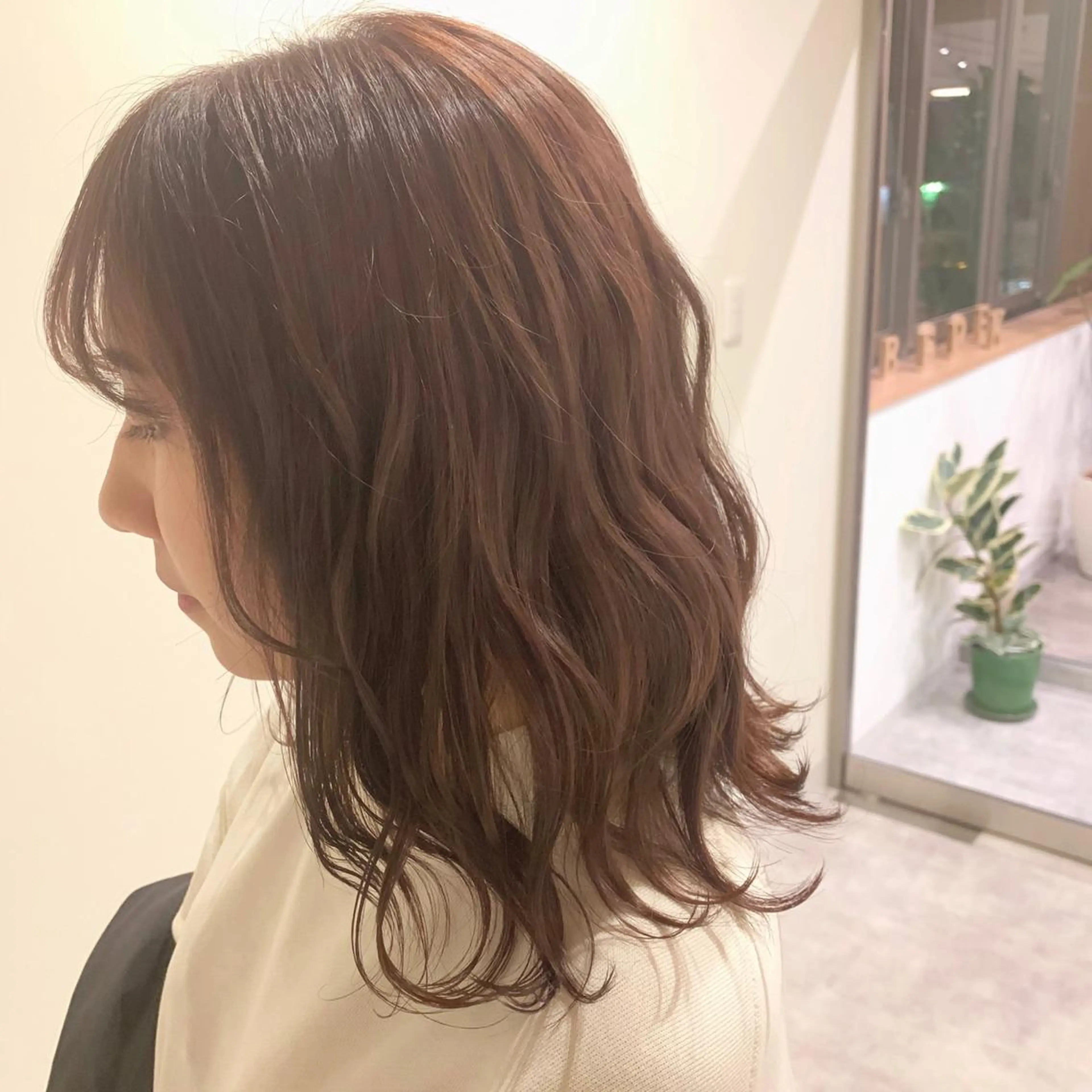ミディアム カラー ボルドーカラー 清水 亮太／赤み消しカラーのヘアスタイル