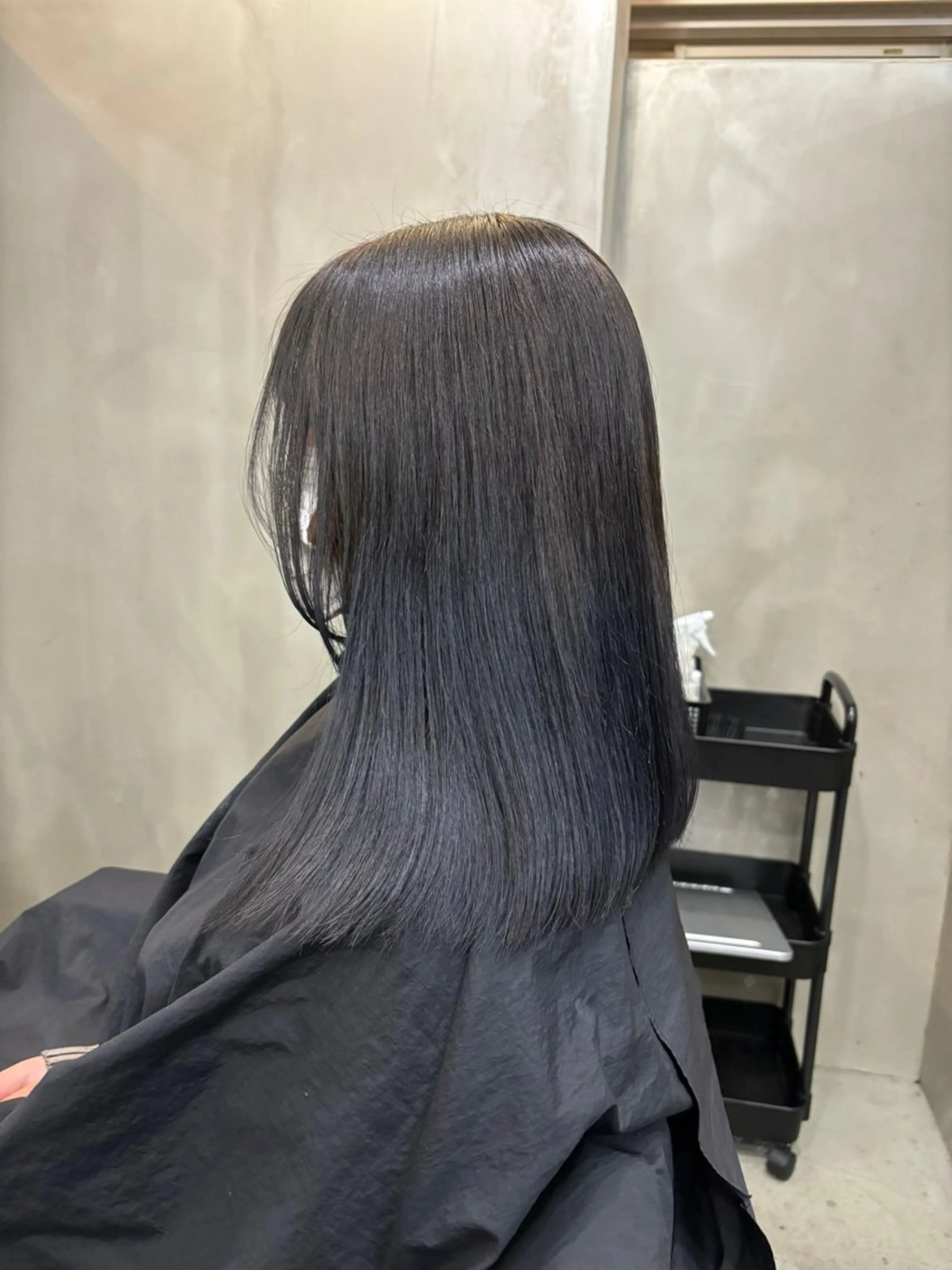 ミディアム カラー ネイビーカラー ヘアカラー VOYAGE所属・中園康 /カラー/ブリーチのヘアスタイル