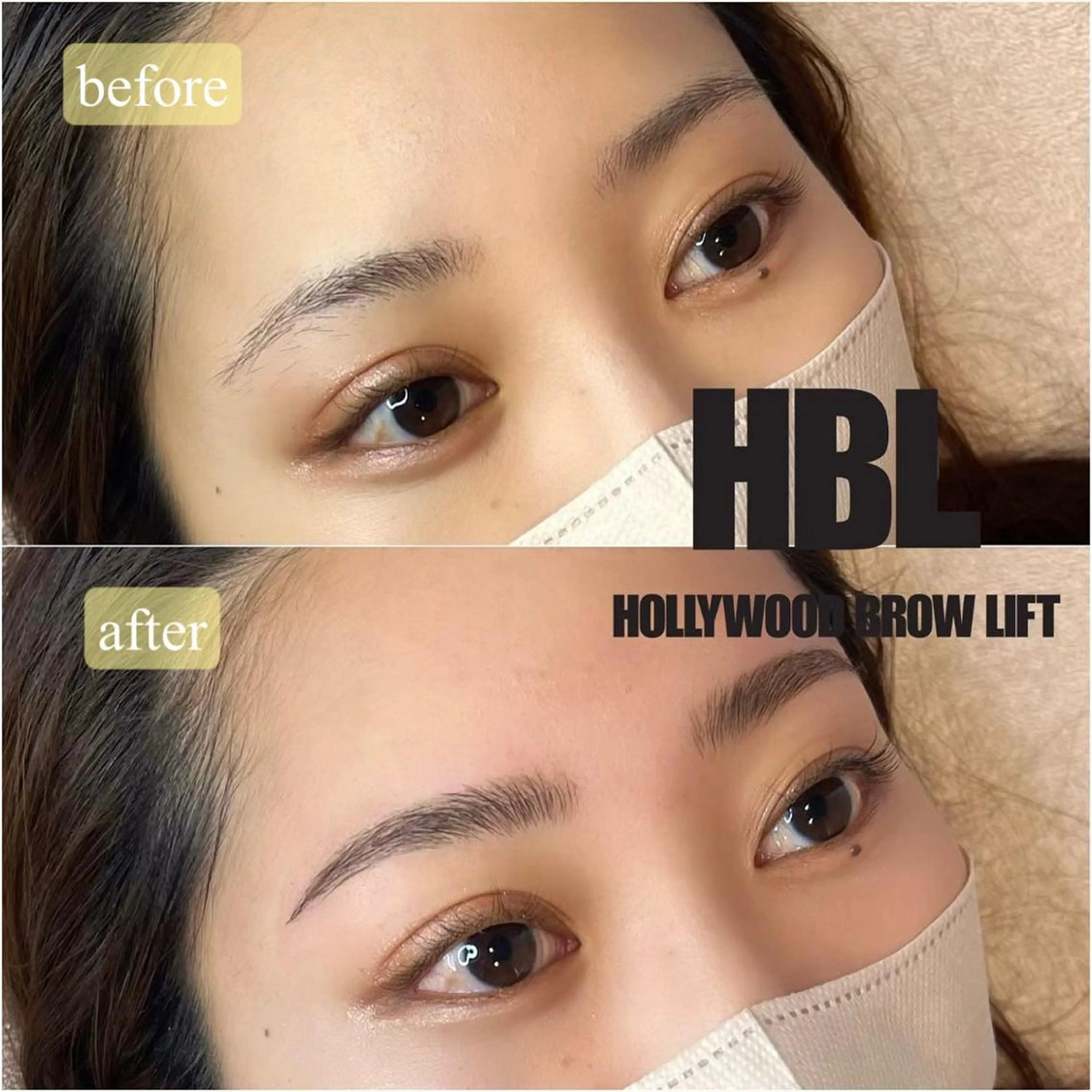 アイブロウ ハリウッドブロウリフト 眉毛ワックス脱毛 Bellmée Akemiのヘアスタイル