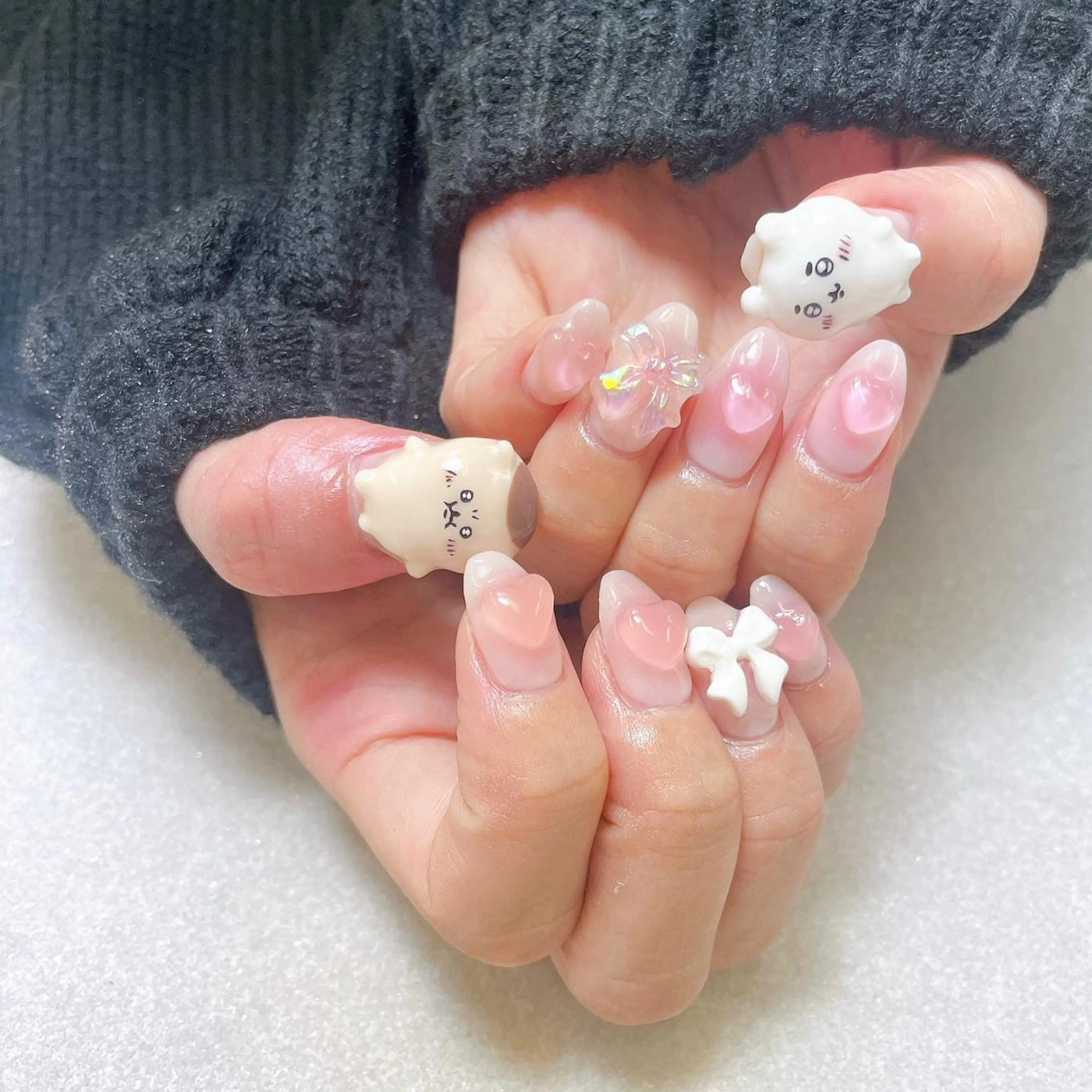 【3Dプラス】650円までのデコパ4つまで可＋3Dもok!※オフは別料金！必ずご希望画像を3日前までにお送りください！の写真