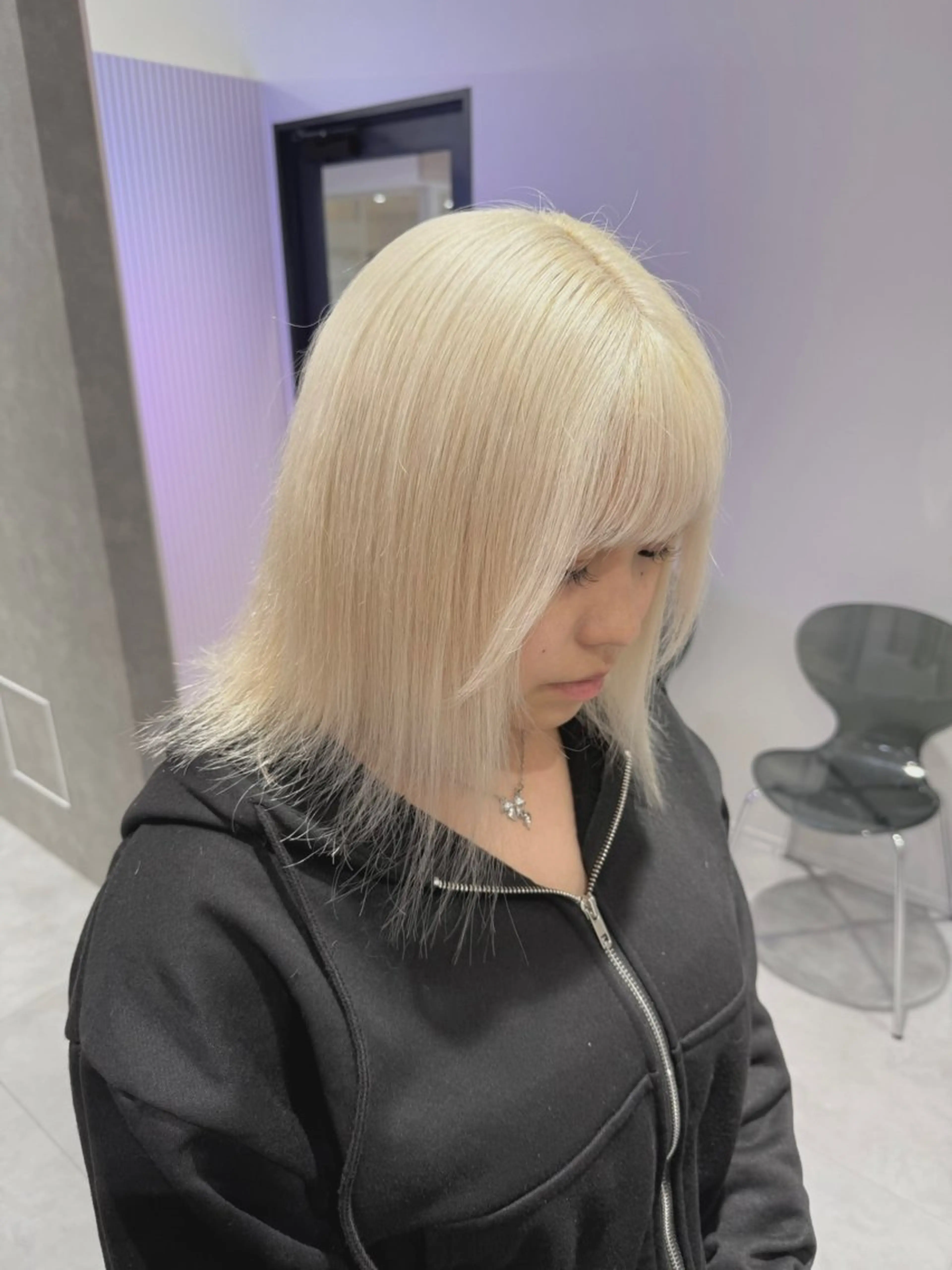 ミディアム カラー ヘアカラー トリートメント 🦄ハイトーンカラー 🦄まるおしょうのヘアスタイル