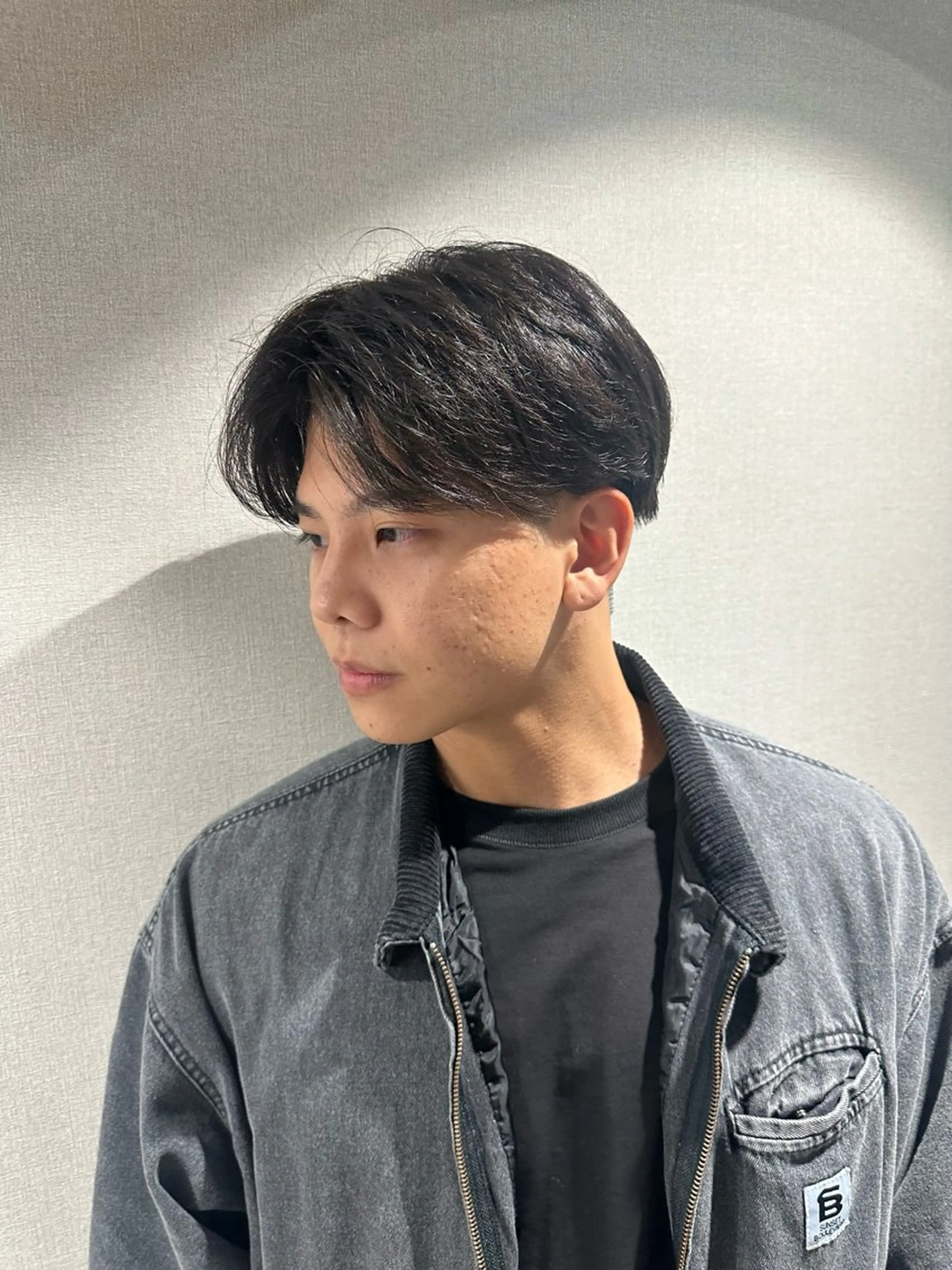ミディアム パーマ メンズ センターパート 💈原宿指名No.1 センターパート💈のヘアスタイル
