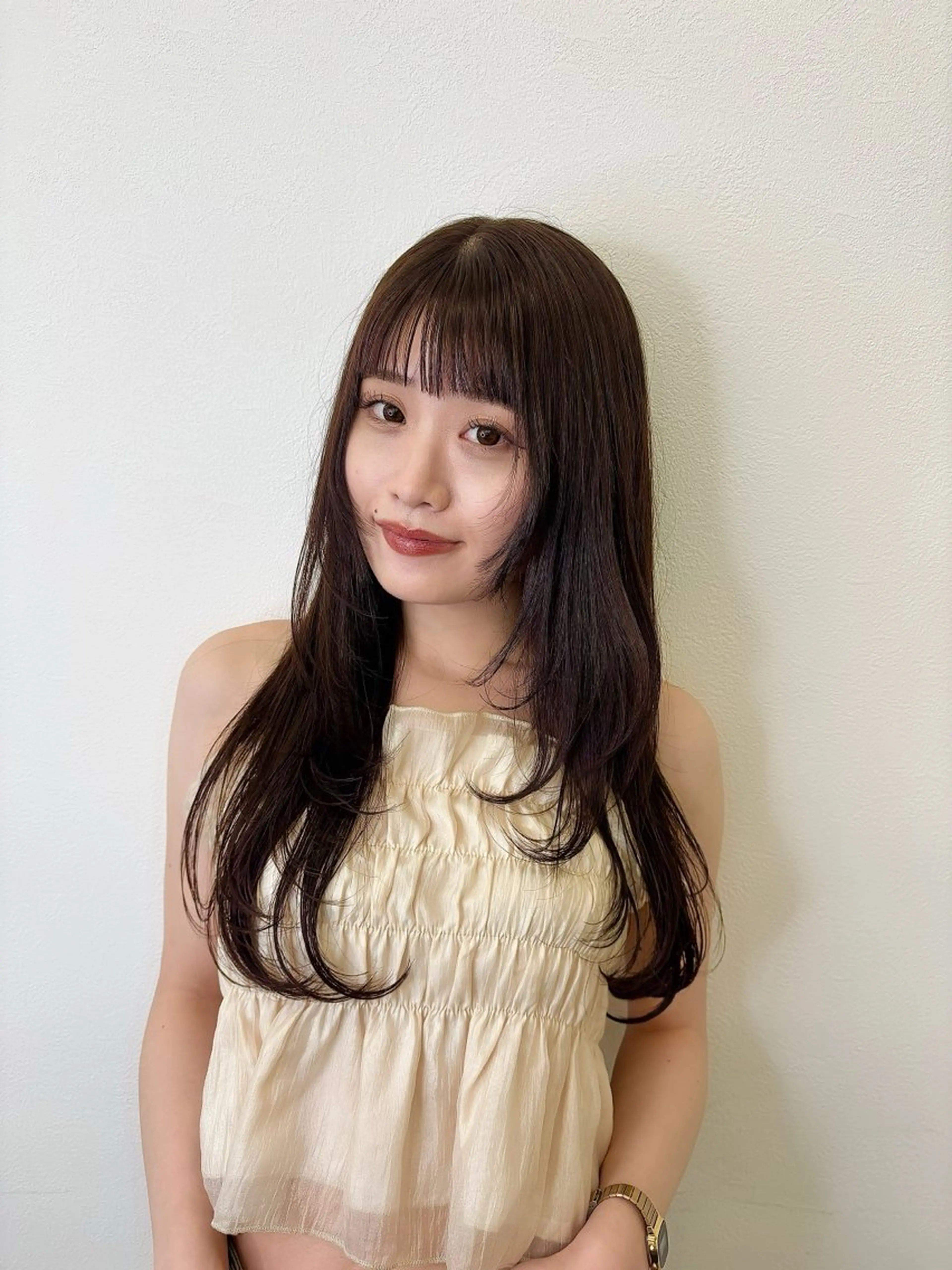 ロング レイヤーカット カット ヘアカラー トリートメント Ayano‪‪🎀似 合わせ×透明感🎀のヘアスタイル