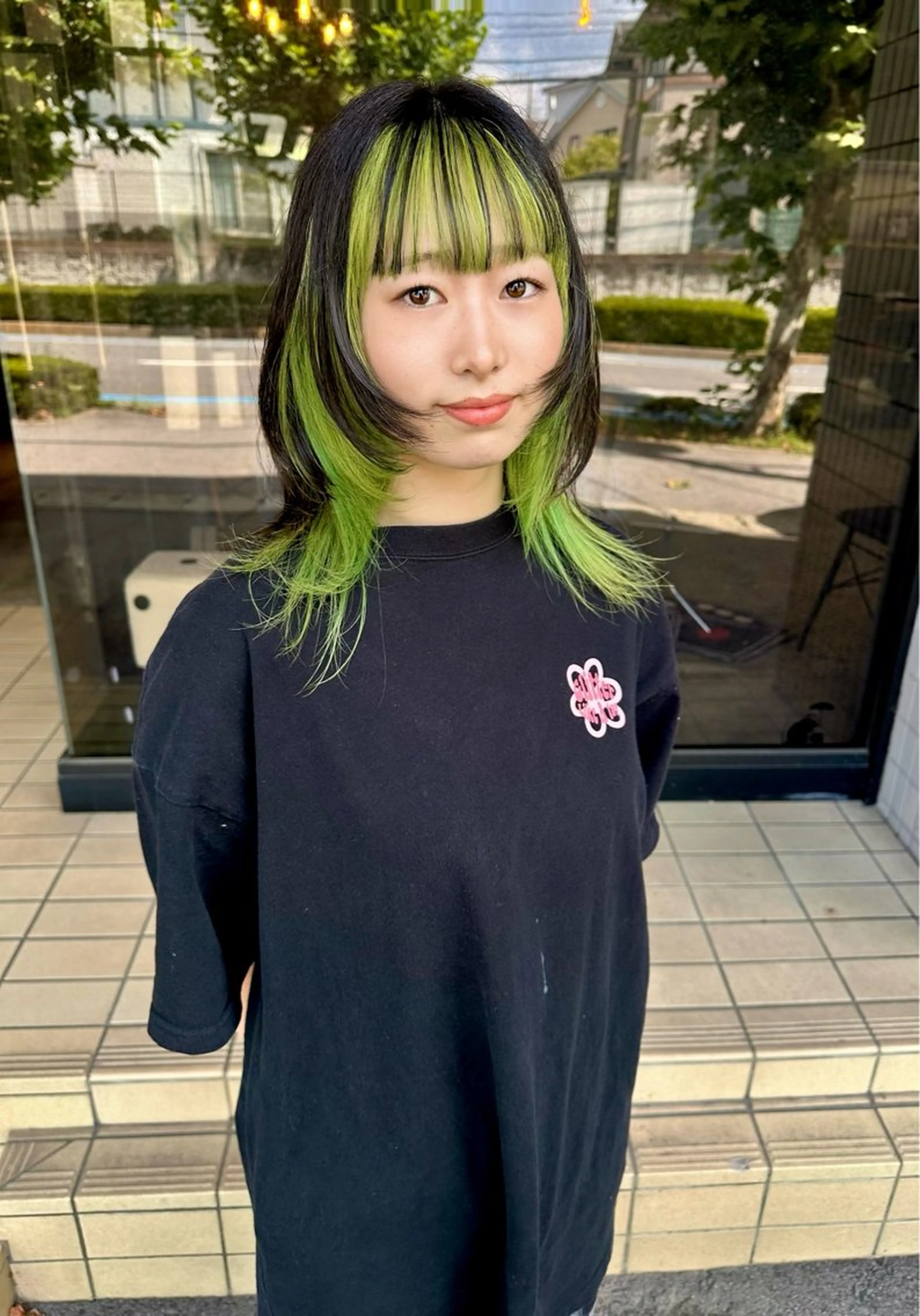 前髪カット+透明感カラー+3ステップトリートメントの写真