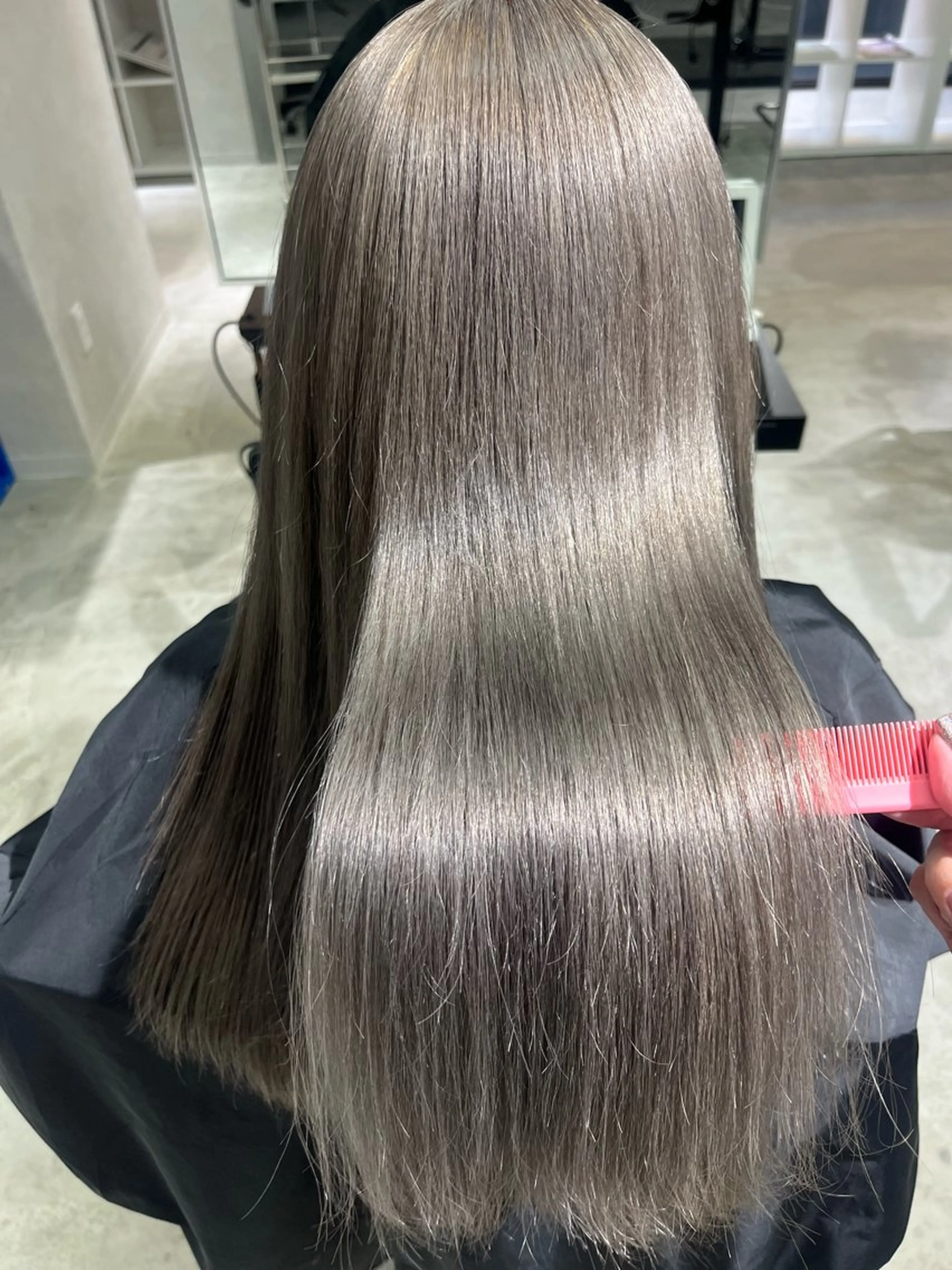 カラー 心斎橋/ブロンド/ ペールカラー/あみかのヘアスタイル