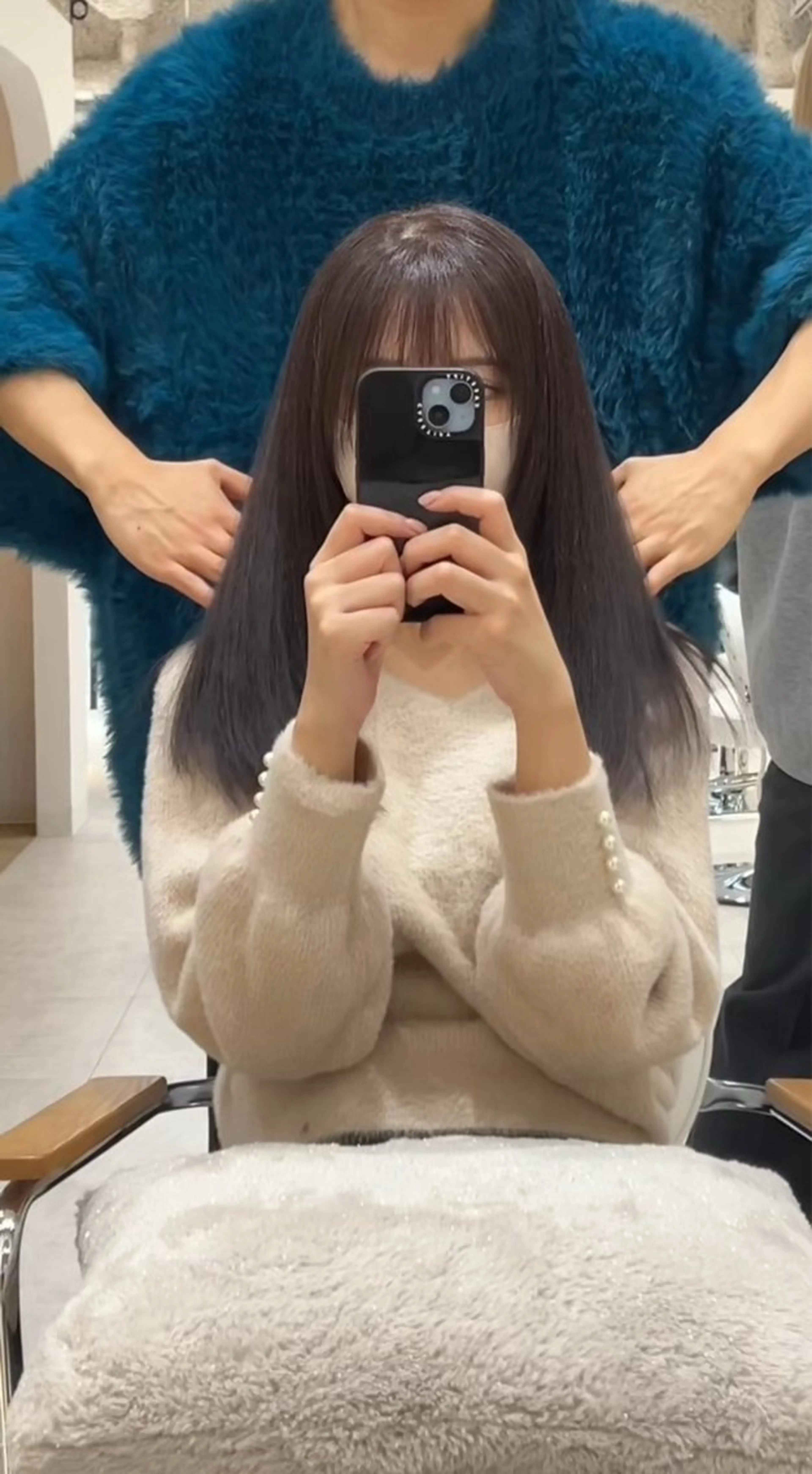 ロング カット ヘアカラー トリートメント 学生人気No1🩶 韓国風/艶髪/輝士のヘアスタイル
