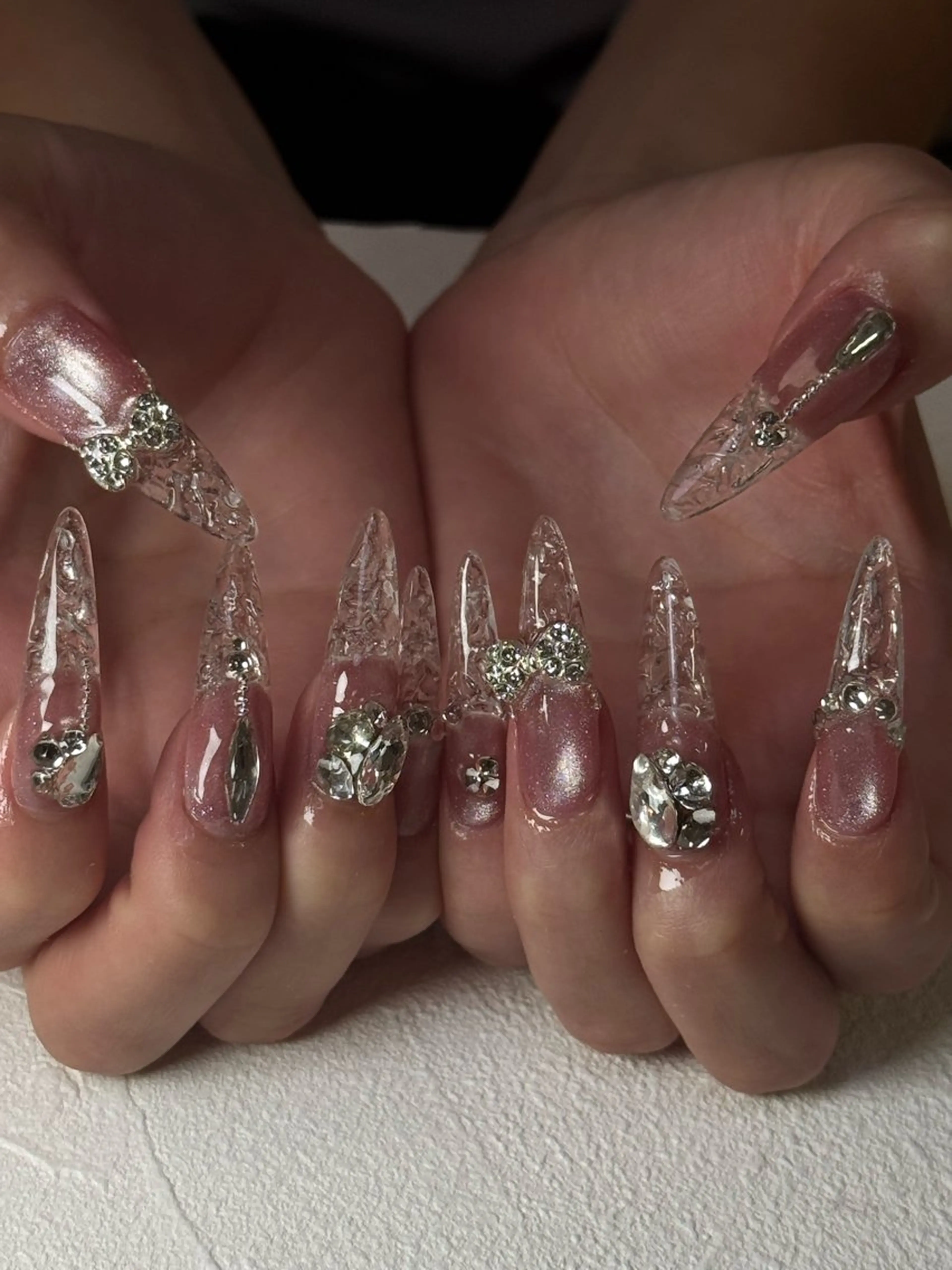 ロング Latte Nail 十三のネイルデザイン