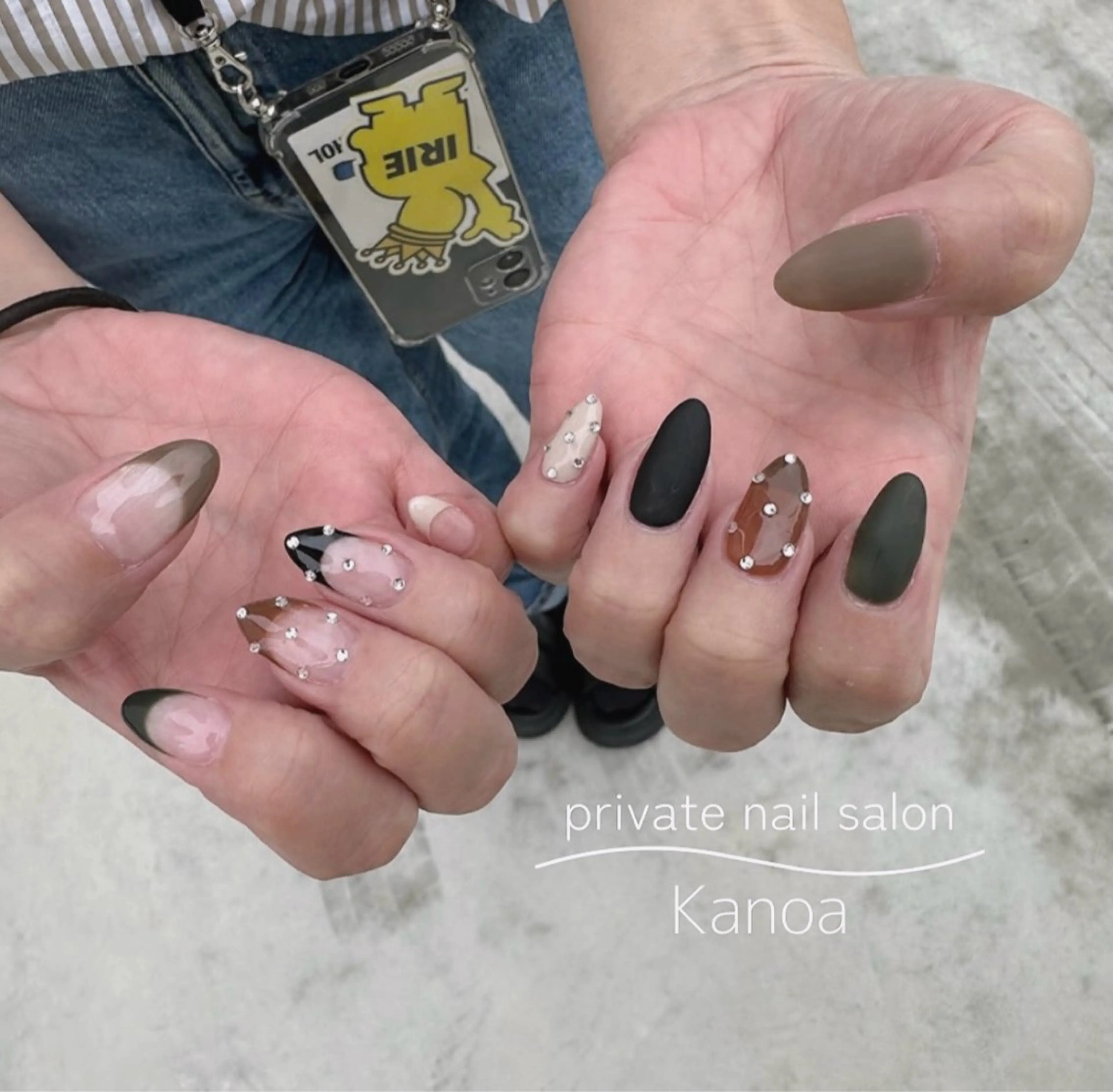 ネイル マットネイル ハンドネイル megu_ kanoanailのネイルデザイン