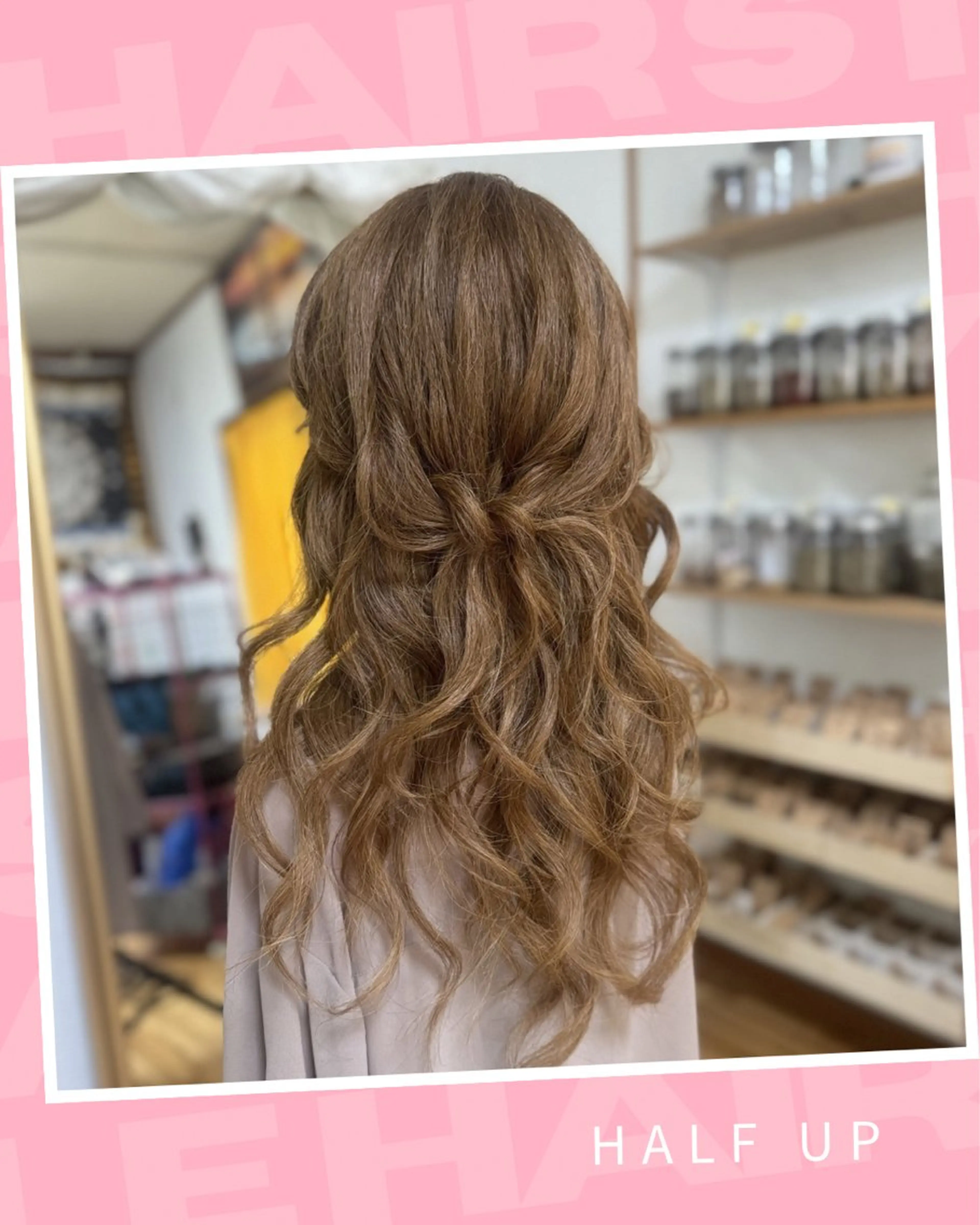 ロング ヘアアレンジ ハーフアップ ヘアセット Yamauchi natsumiのヘアスタイル