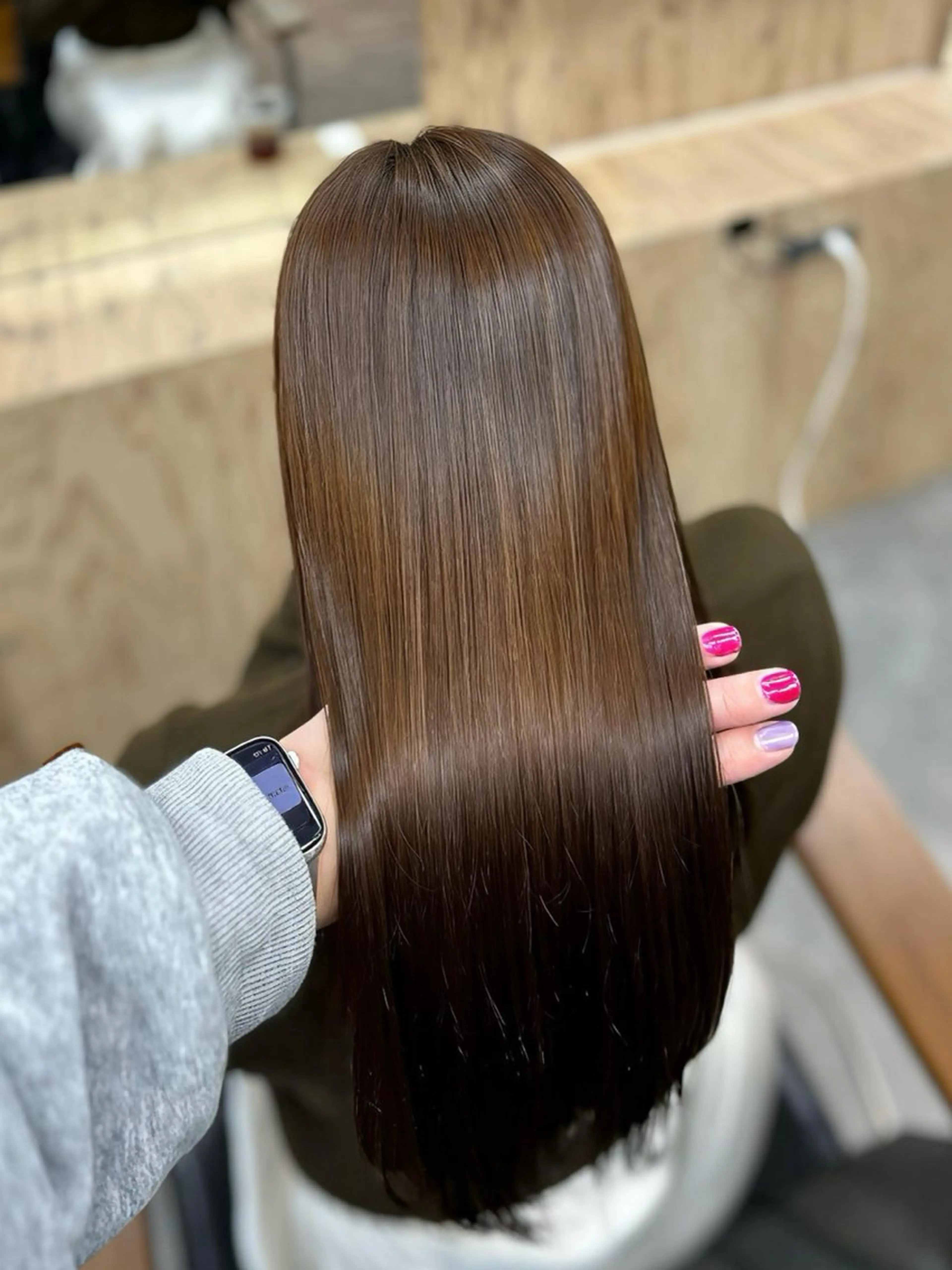 ロング 髪質改善 縮毛矯正 縮毛矯正 トリートメント 縮毛矯正/髪質改善 /nuup岩田のヘアスタイル